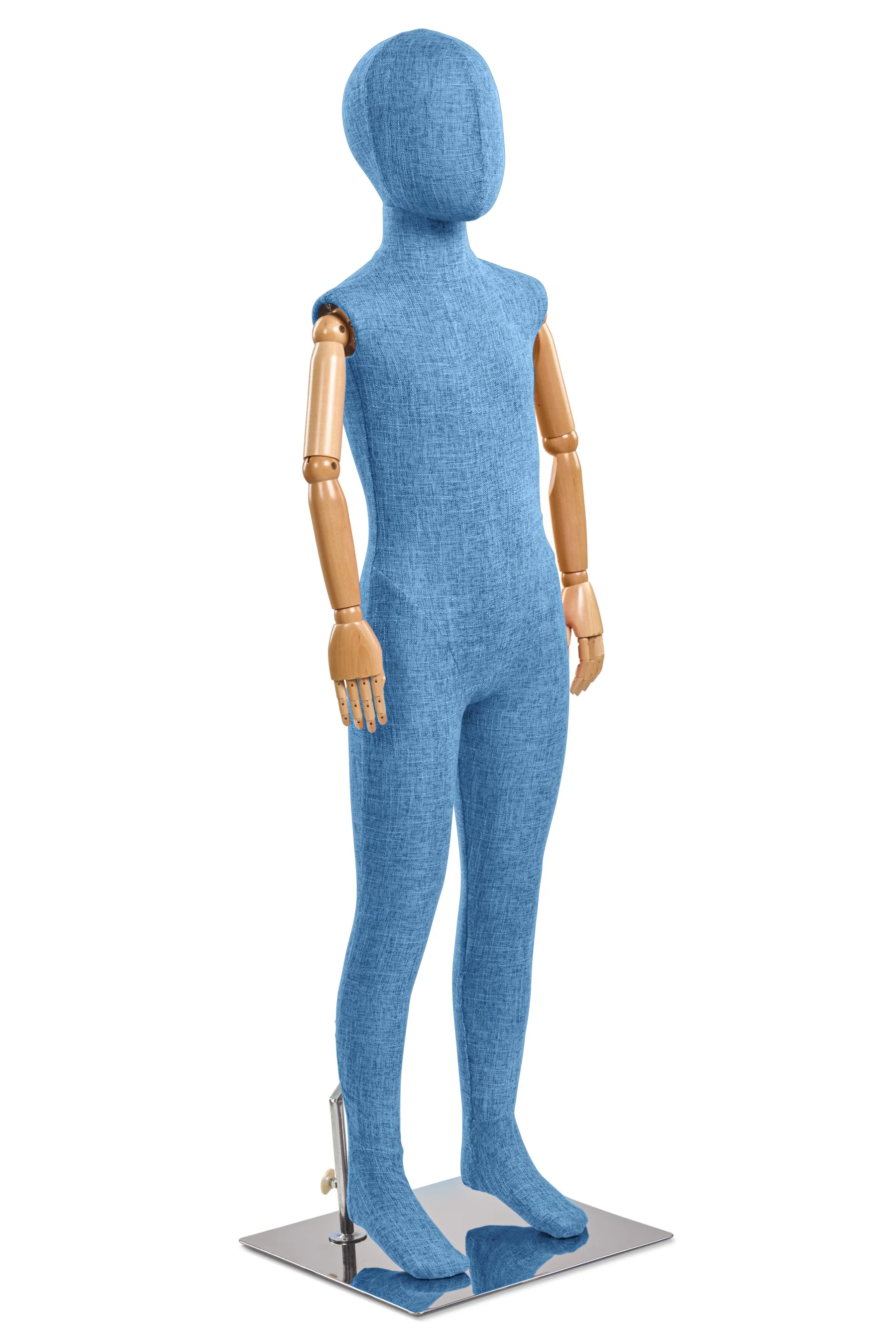 Child Fabric Wrapped Mannequin in Standing or Sitting Pose w/ Articulating Arms (WP Series) - Image 39