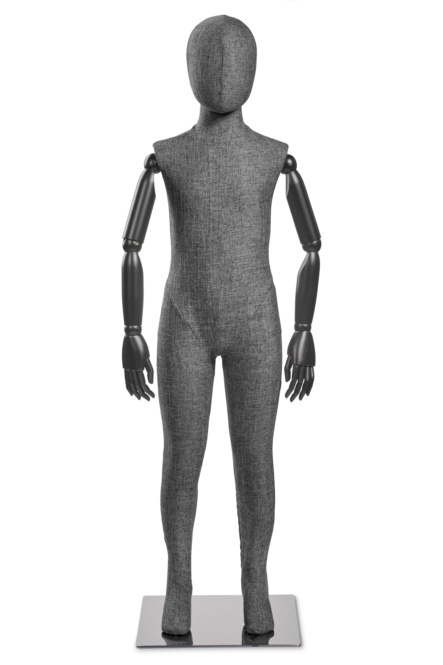 Child Fabric Wrapped Mannequin in Standing or Sitting Pose w/ Articulating Arms (WP Series) - Image 42
