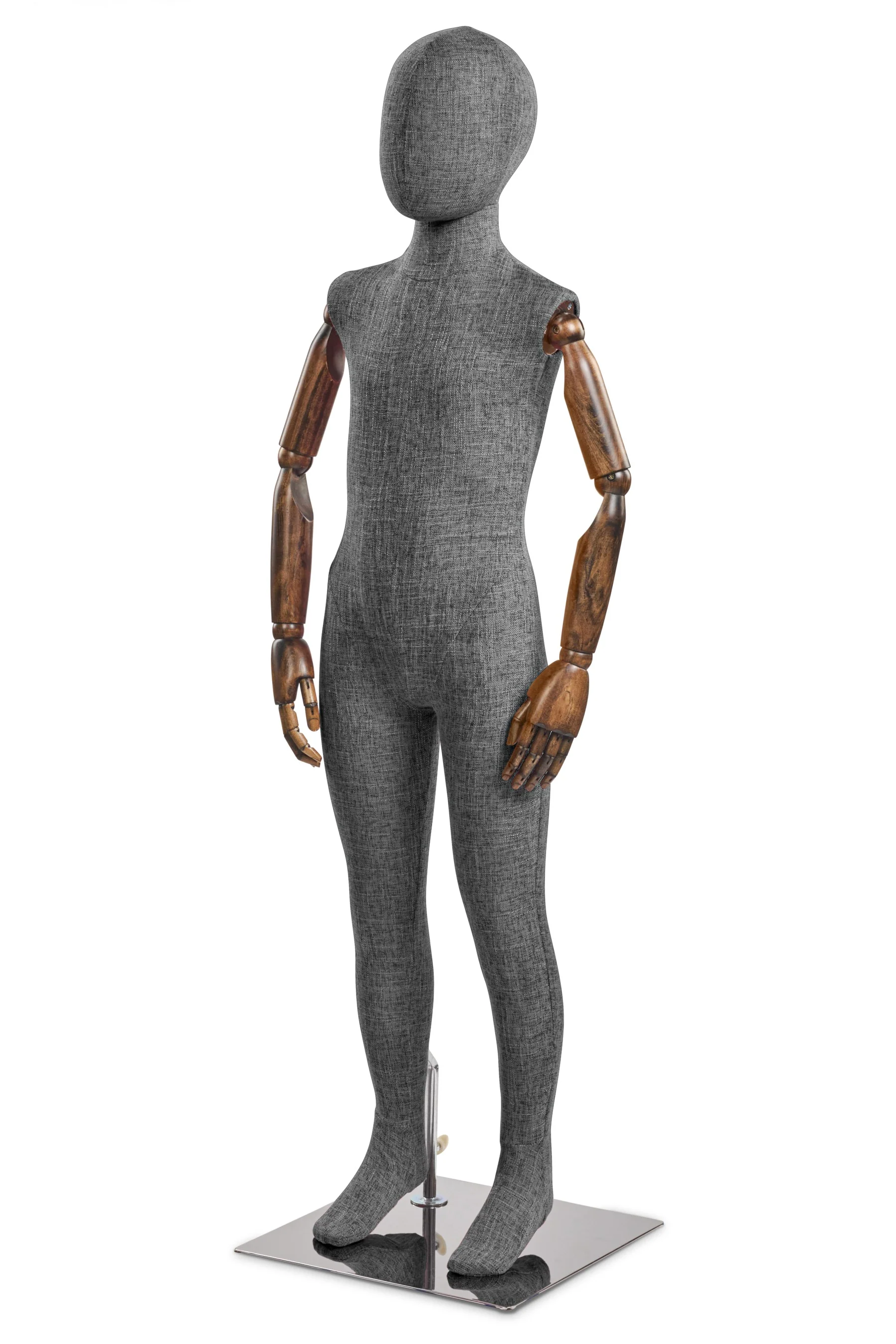 Child Fabric Wrapped Mannequin in Standing or Sitting Pose w/ Articulating Arms (WP Series) - Image 48