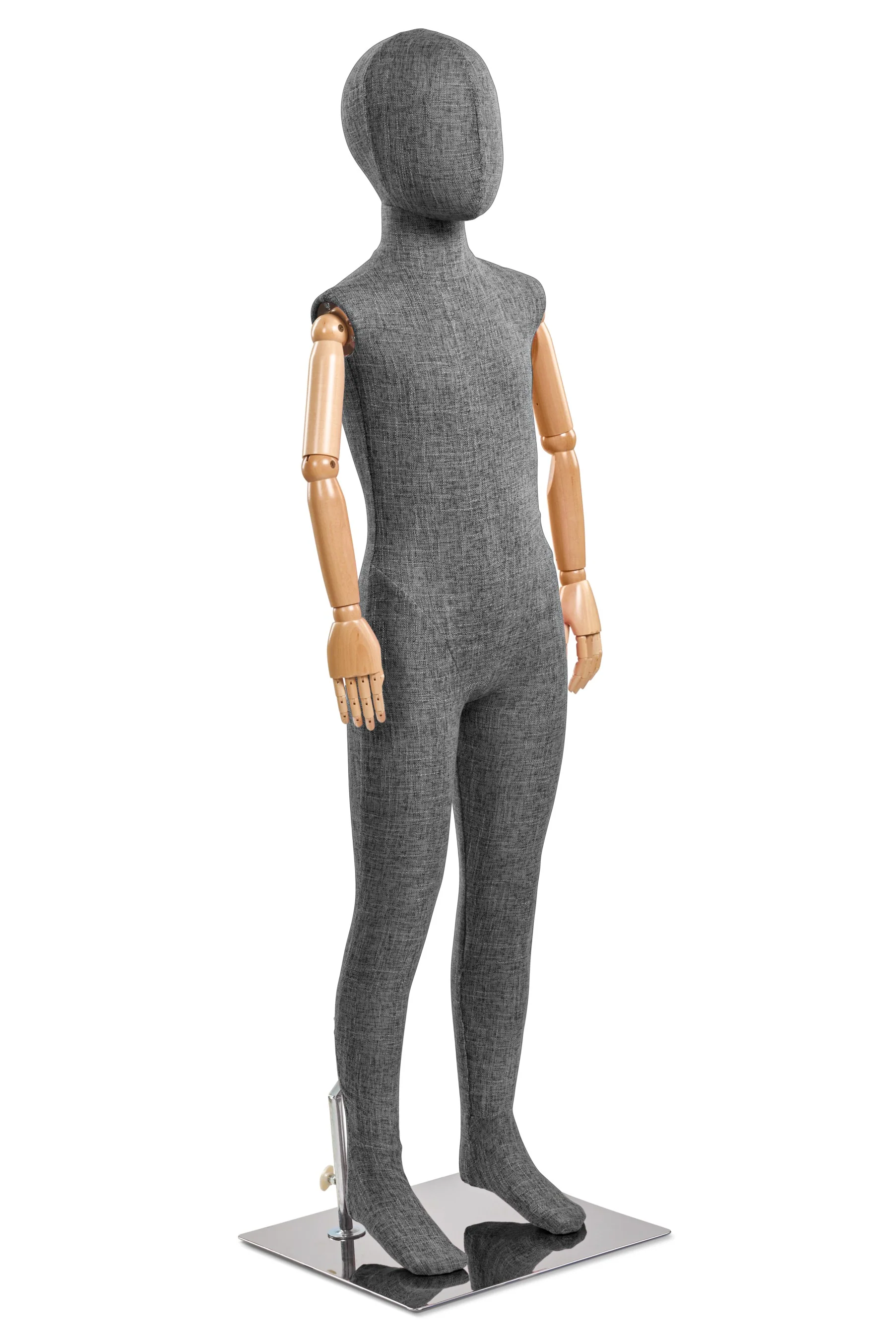 Child Fabric Wrapped Mannequin in Standing or Sitting Pose w/ Articulating Arms (WP Series) - Image 54