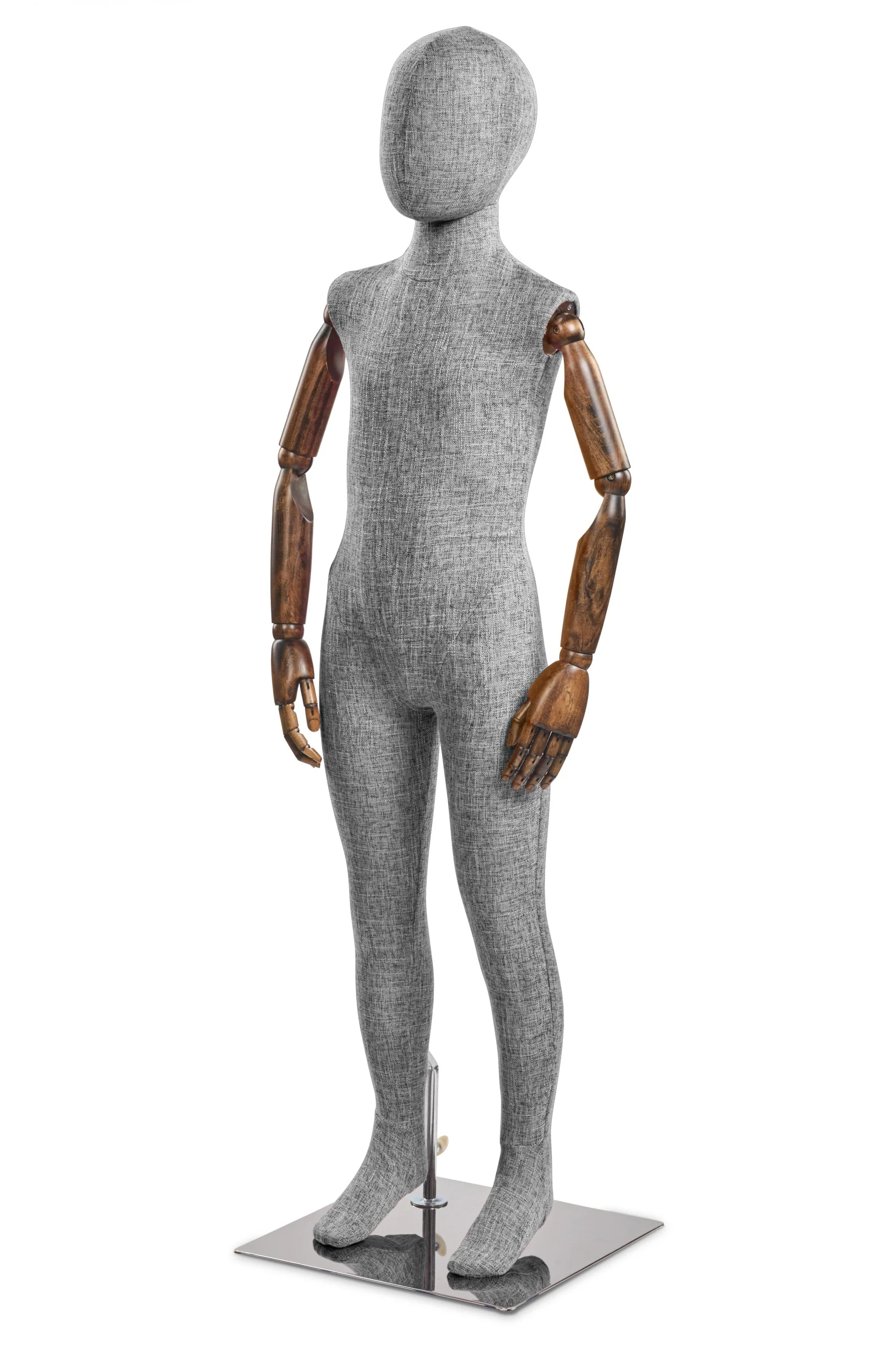Child Fabric Wrapped Mannequin in Standing or Sitting Pose w/ Articulating Arms (WP Series) - Image 63