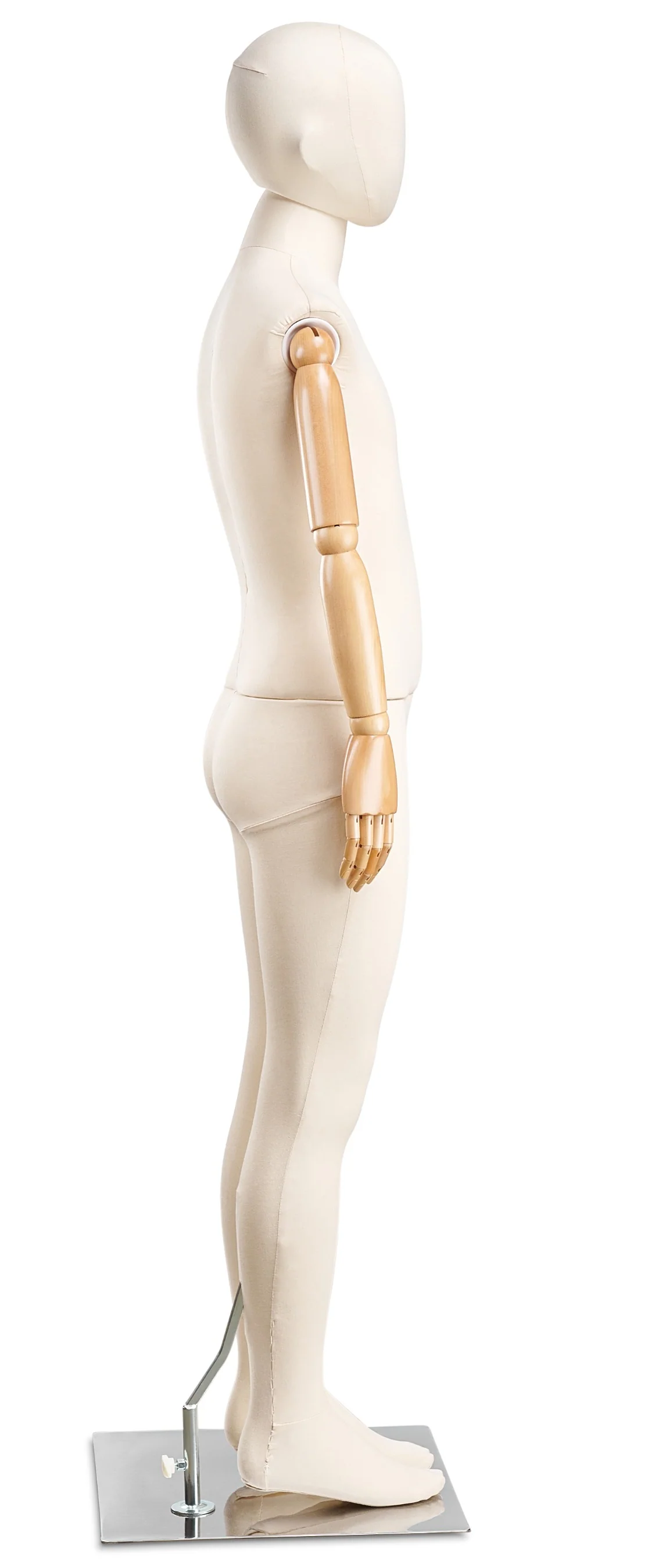 Child Fabric Wrapped Mannequin in Standing or Sitting Pose w/ Articulating Arms (WP Series) - Image 7