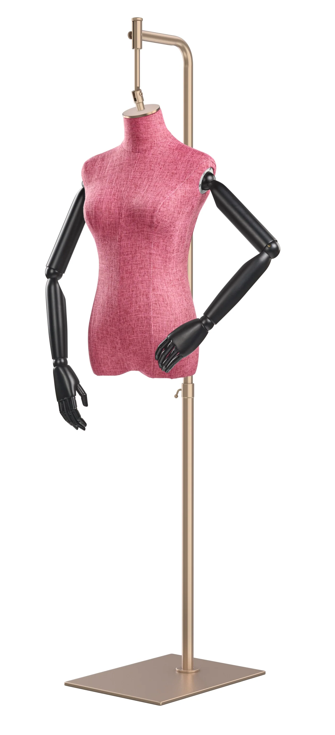 Female Display Dress Form on Metal Hanging Base (Head & Arms Version) - Image 101
