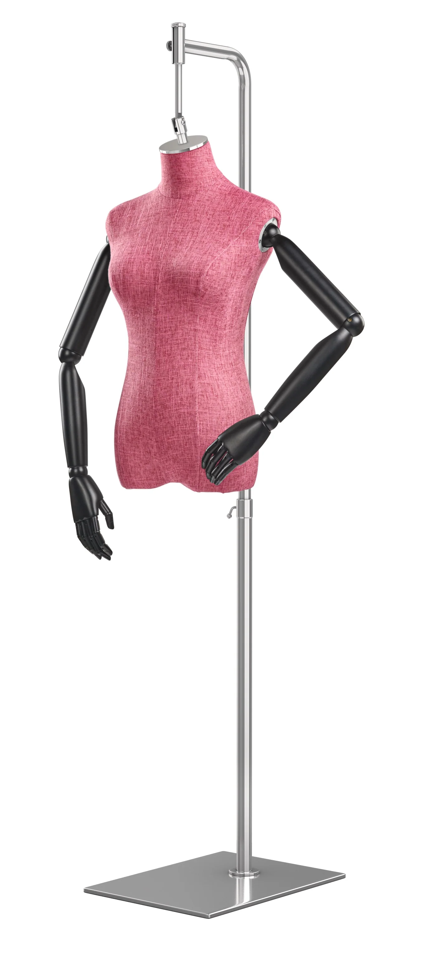 Female Display Dress Form on Metal Hanging Base (Head & Arms Version) - Image 102