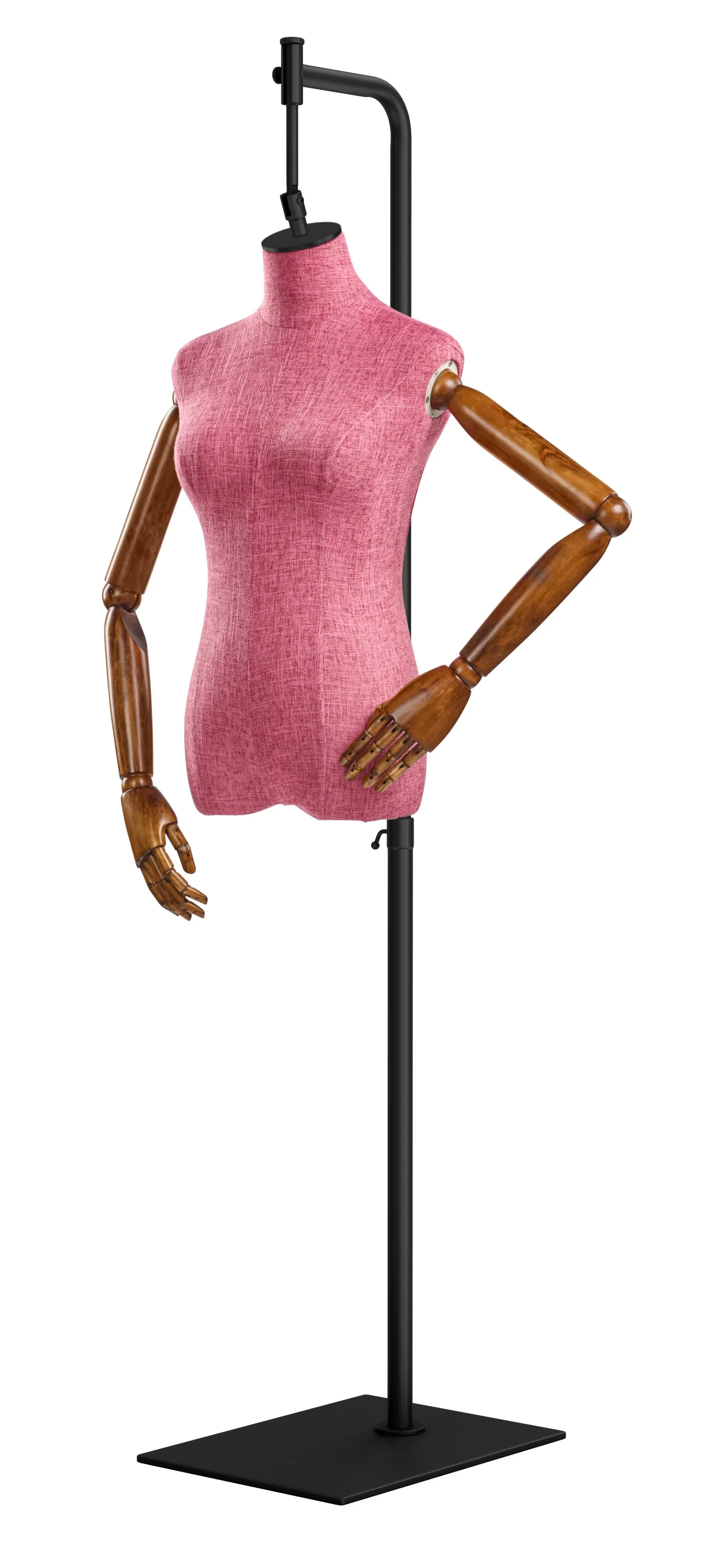 Female Display Dress Form on Metal Hanging Base (Head & Arms Version) - Image 103