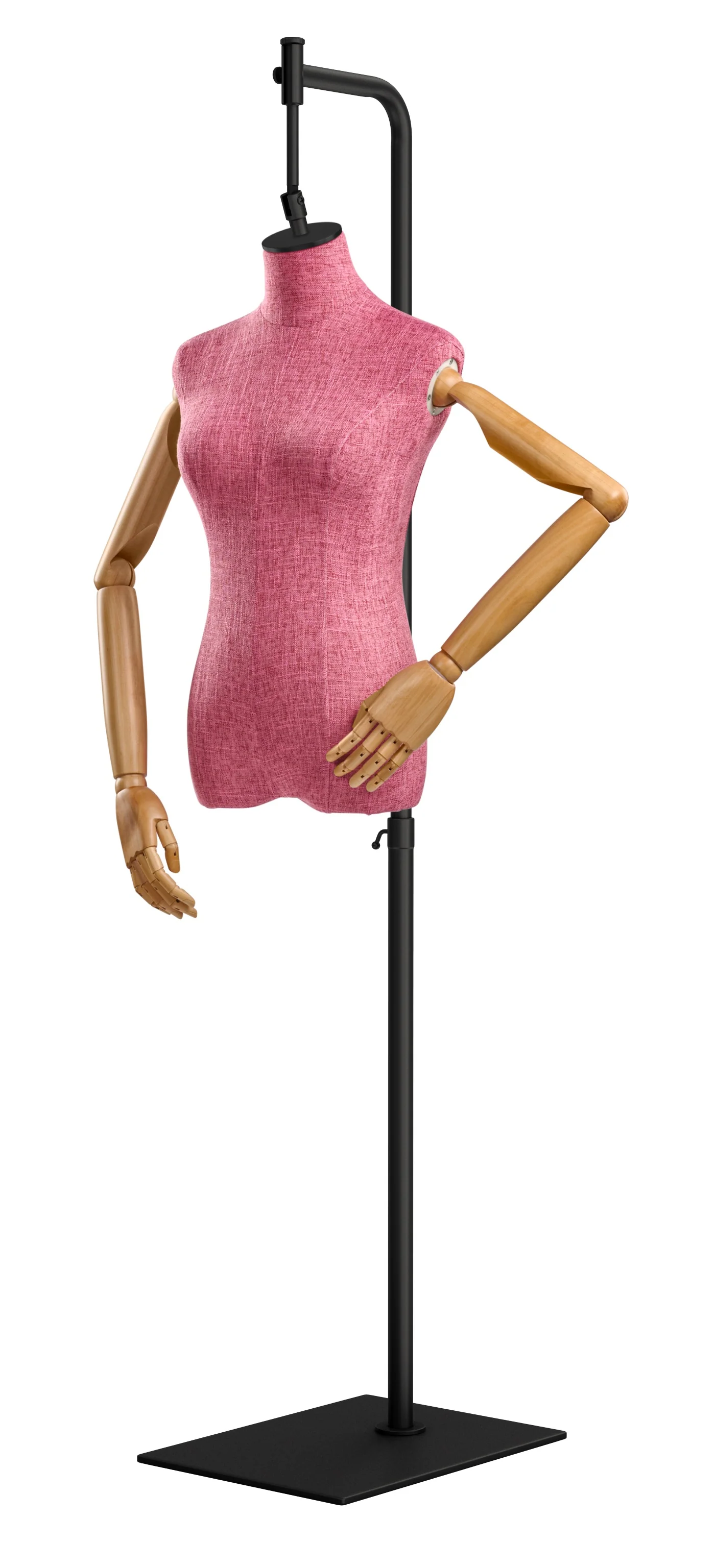 Female Display Dress Form on Metal Hanging Base (Head & Arms Version) - Image 106