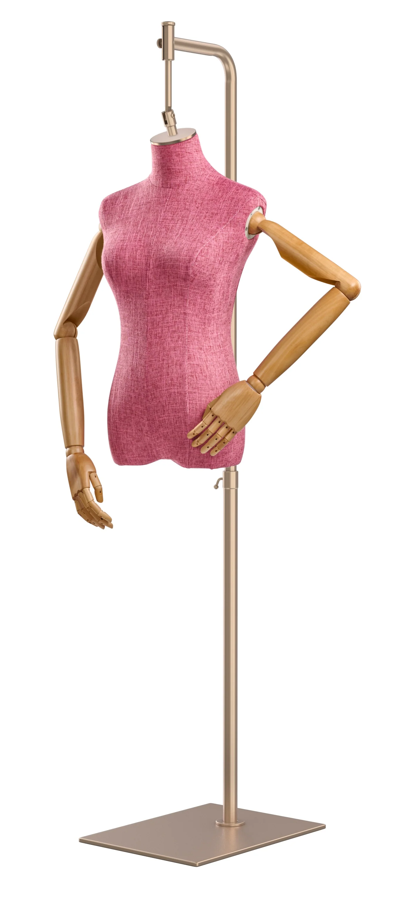 Female Display Dress Form on Metal Hanging Base (Head & Arms Version) - Image 107
