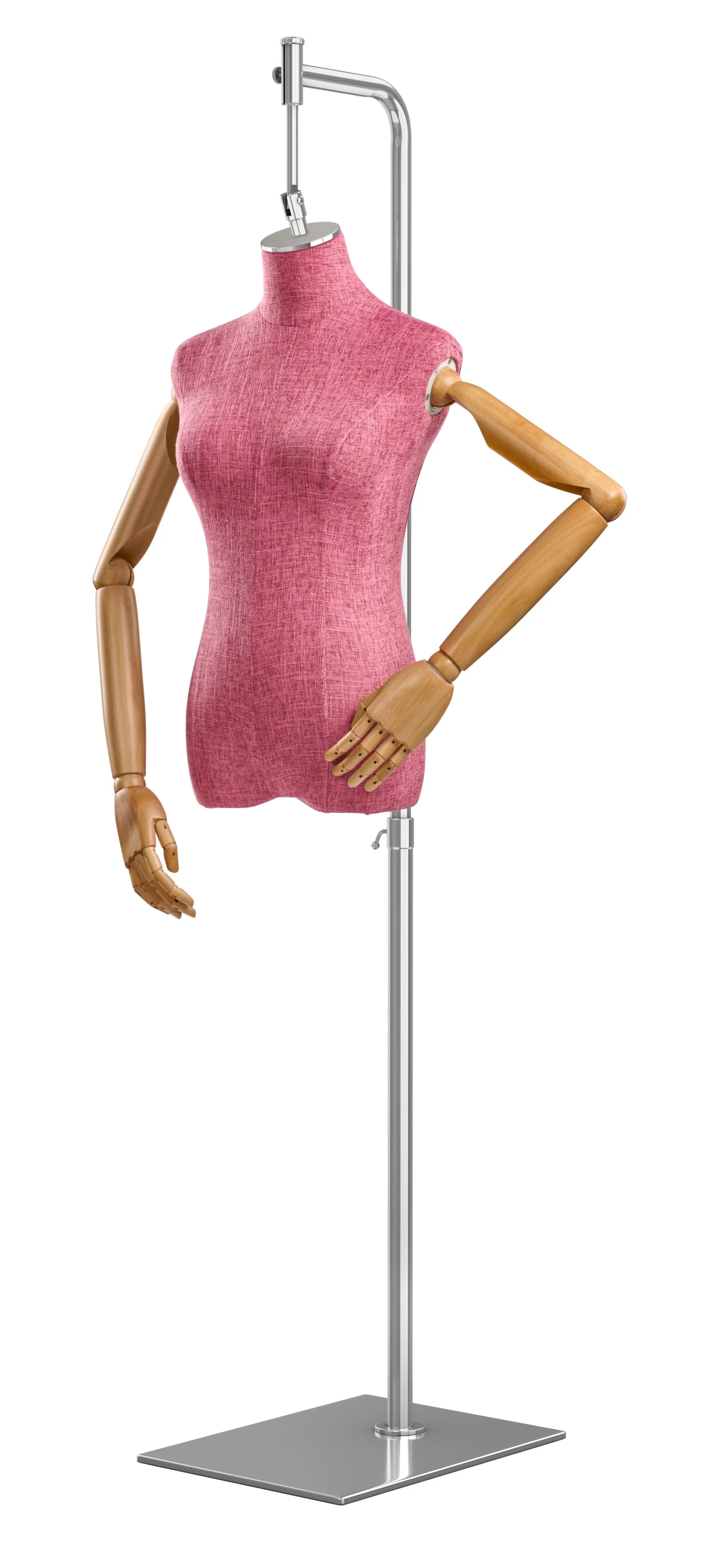 Female Display Dress Form on Metal Hanging Base (Head & Arms Version) - Image 108