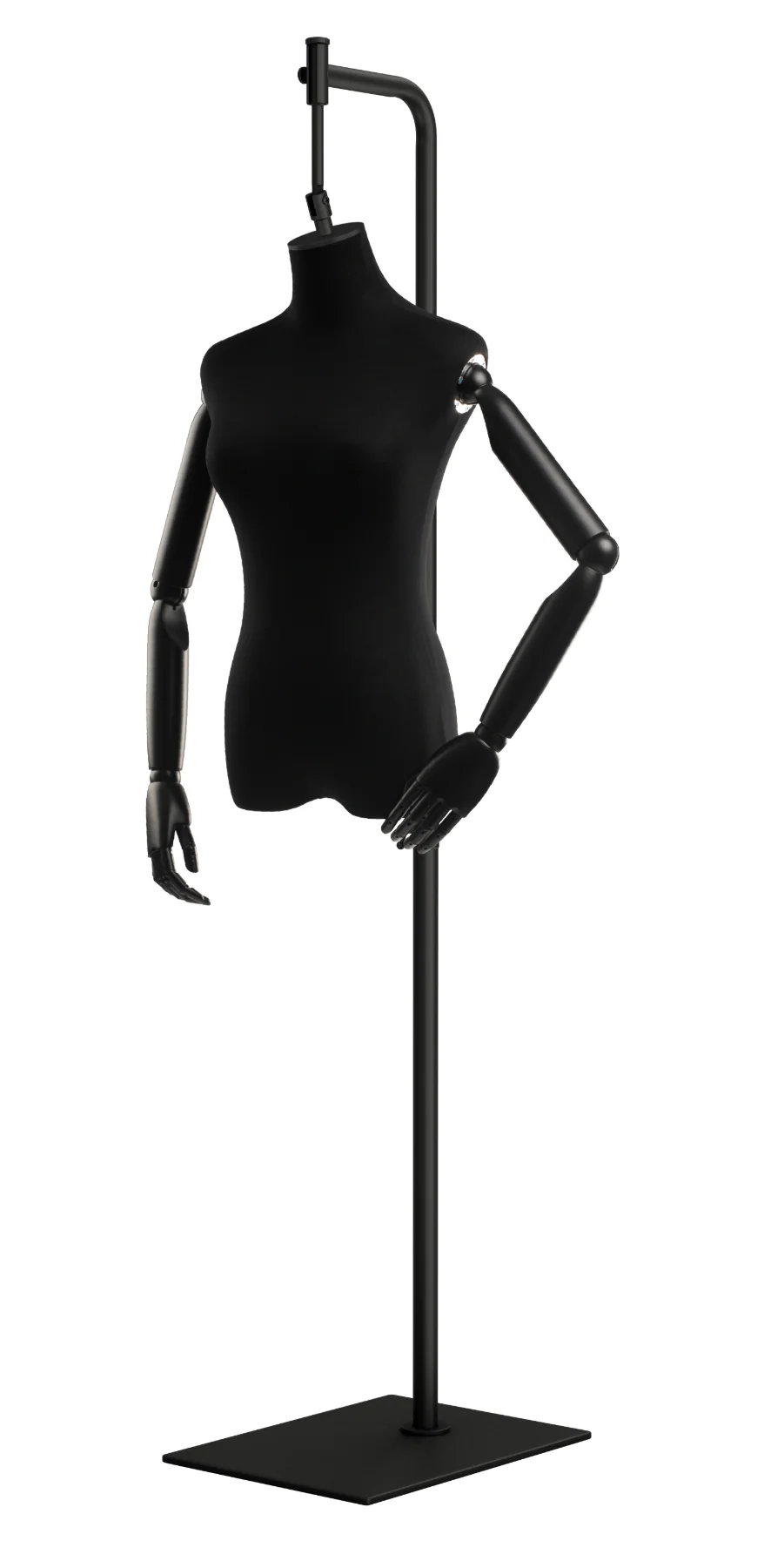 Female Display Dress Form on Metal Hanging Base (Head & Arms Version) - Image 47