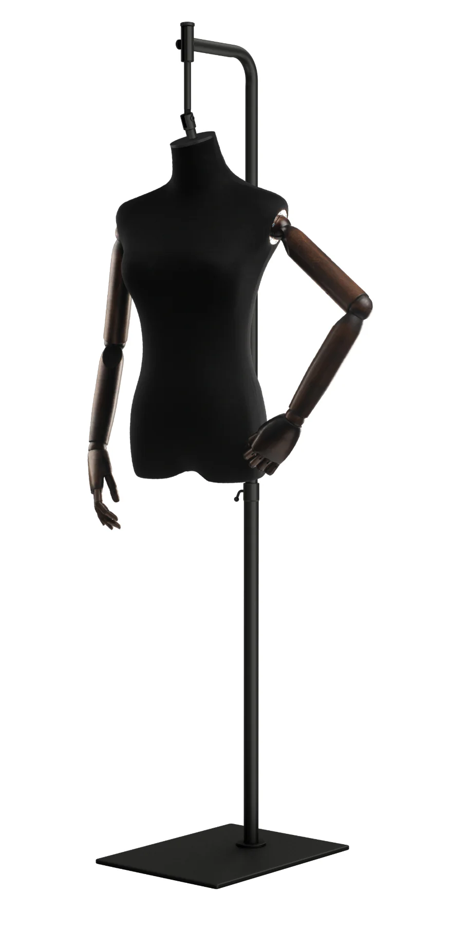 Female Display Dress Form on Metal Hanging Base (Head & Arms Version) - Image 50