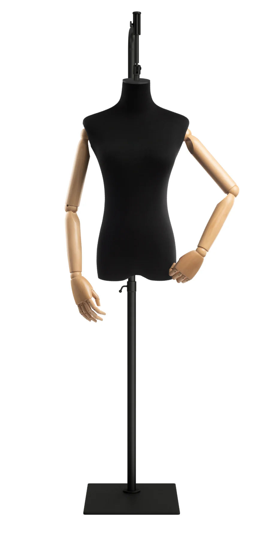 Female Display Dress Form on Metal Hanging Base (Head & Arms Version) - Image 52