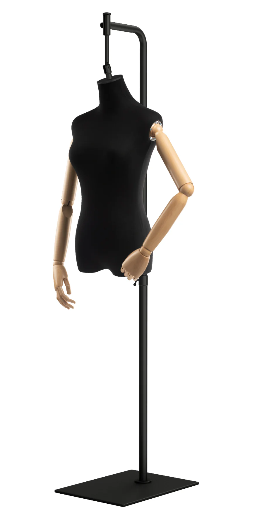 Female Display Dress Form on Metal Hanging Base (Head & Arms Version) - Image 53