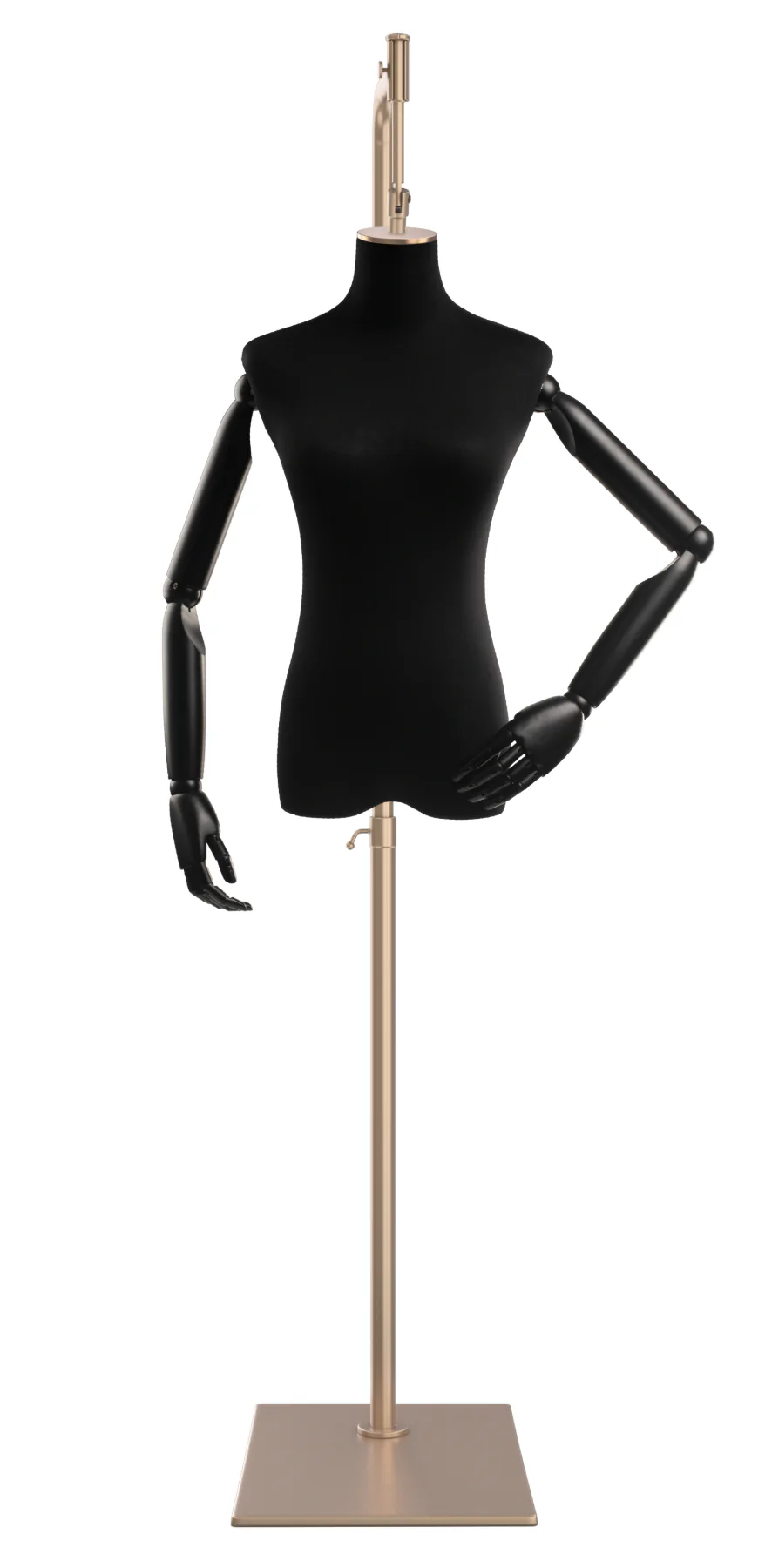 Female Display Dress Form on Metal Hanging Base (Head & Arms Version) - Image 55