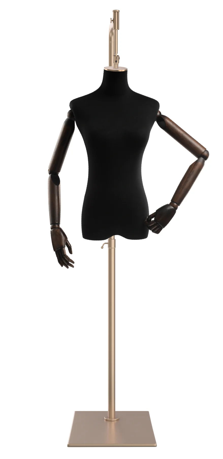 Female Display Dress Form on Metal Hanging Base (Head & Arms Version) - Image 58