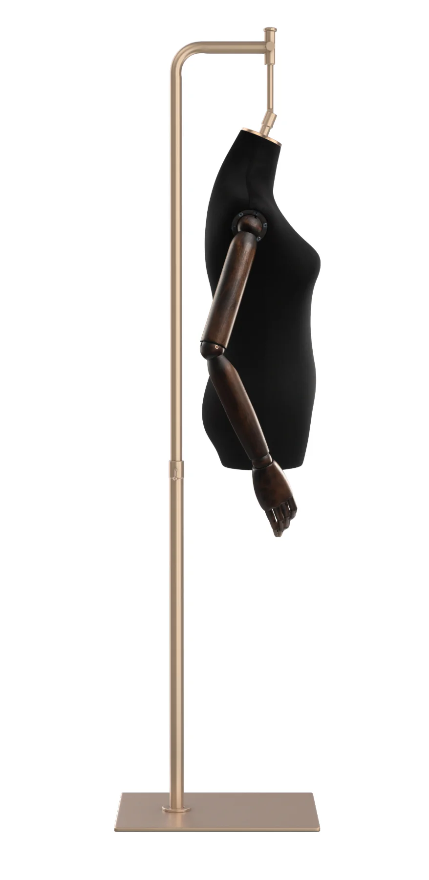 Female Display Dress Form on Metal Hanging Base (Head & Arms Version) - Image 60