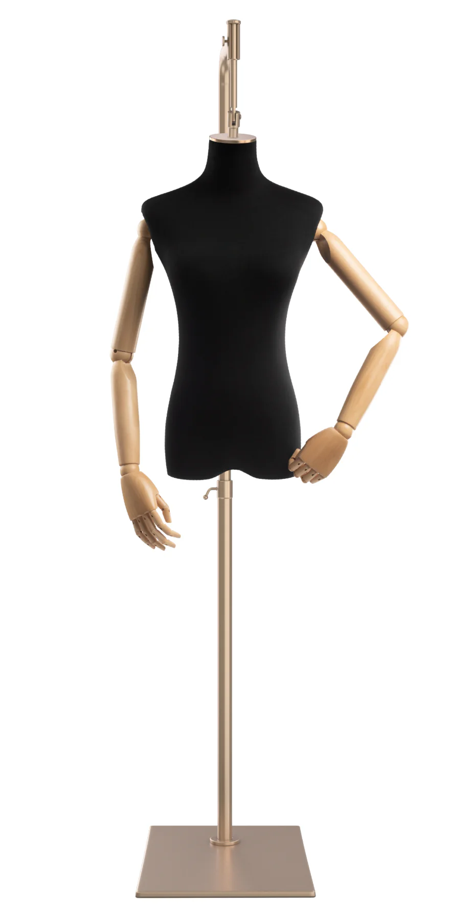 Female Display Dress Form on Metal Hanging Base (Head & Arms Version) - Image 61
