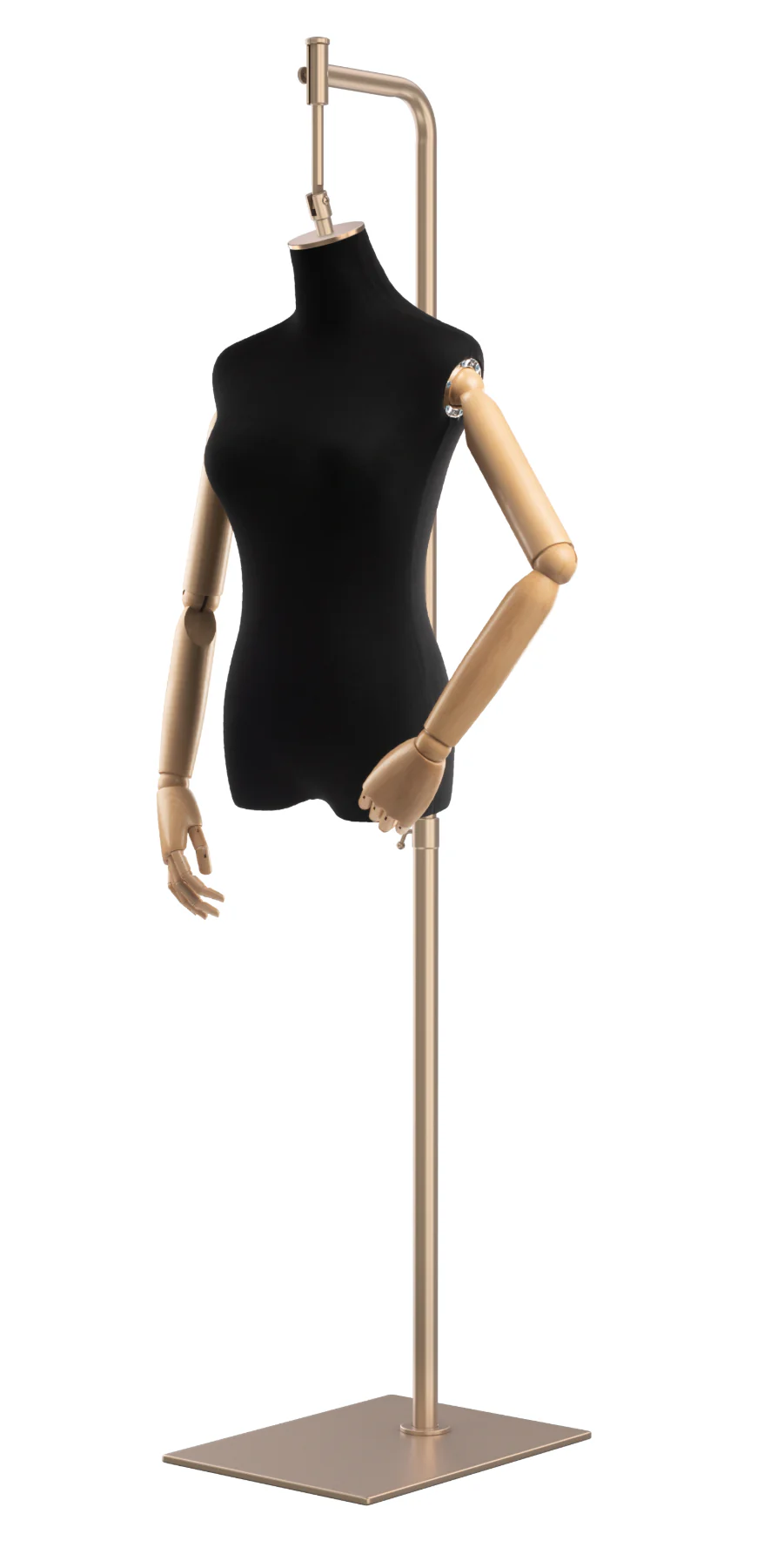 Female Display Dress Form on Metal Hanging Base (Head & Arms Version) - Image 62