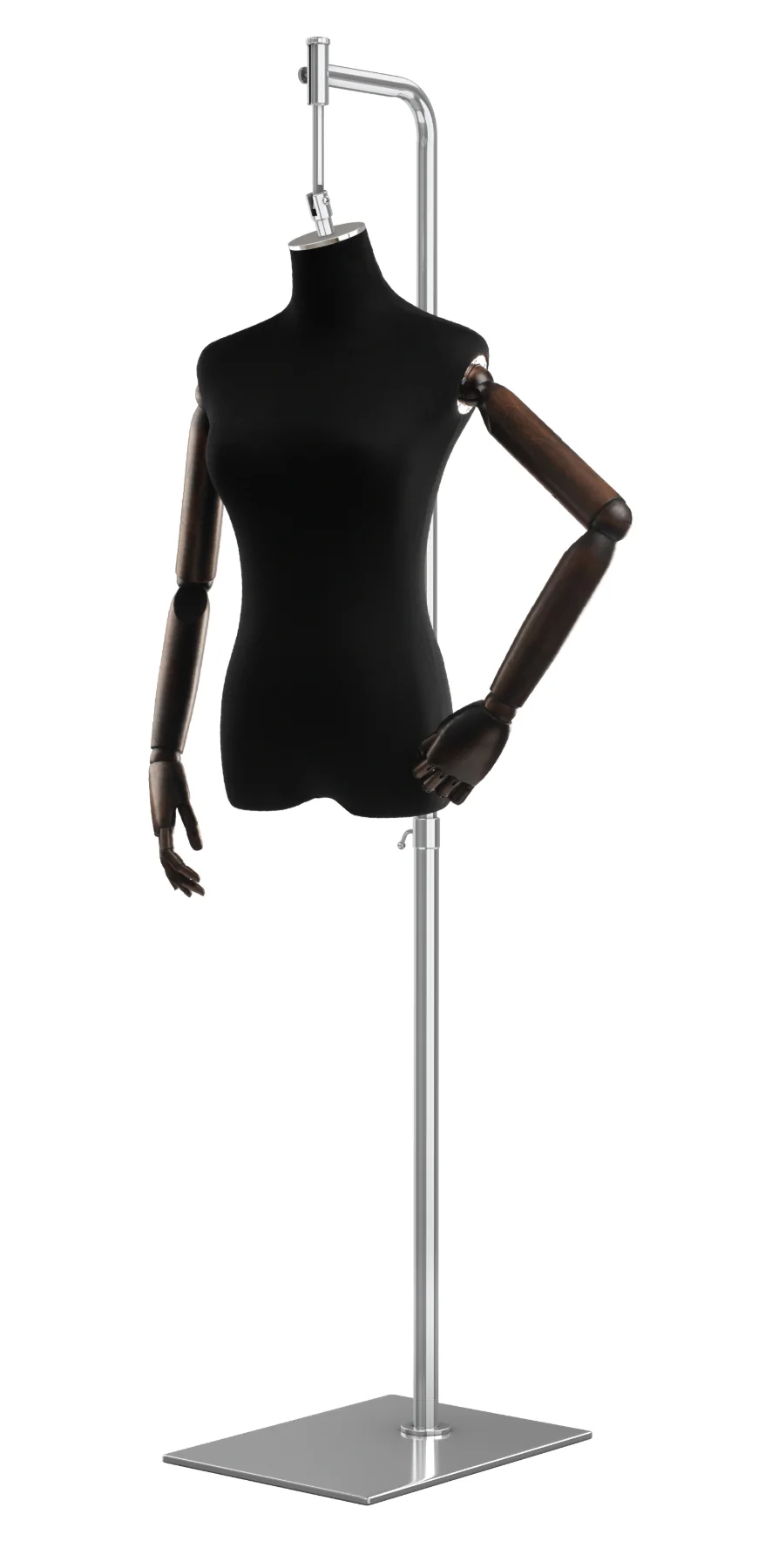 Female Display Dress Form on Metal Hanging Base (Head & Arms Version) - Image 68