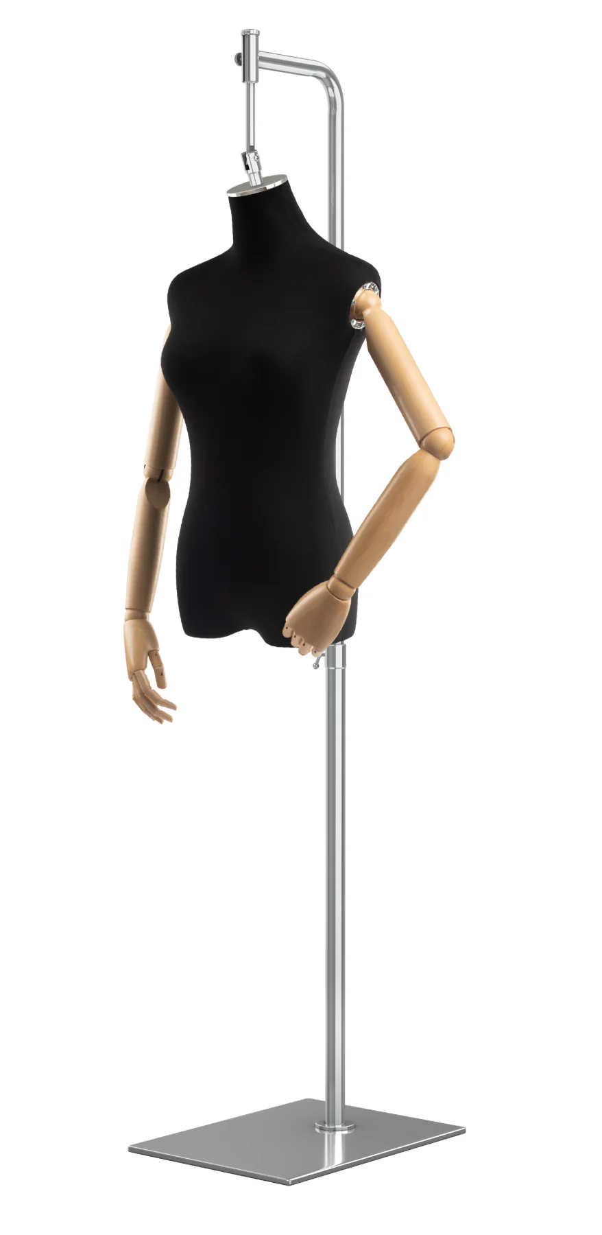 Female Display Dress Form on Metal Hanging Base (Head & Arms Version) - Image 71