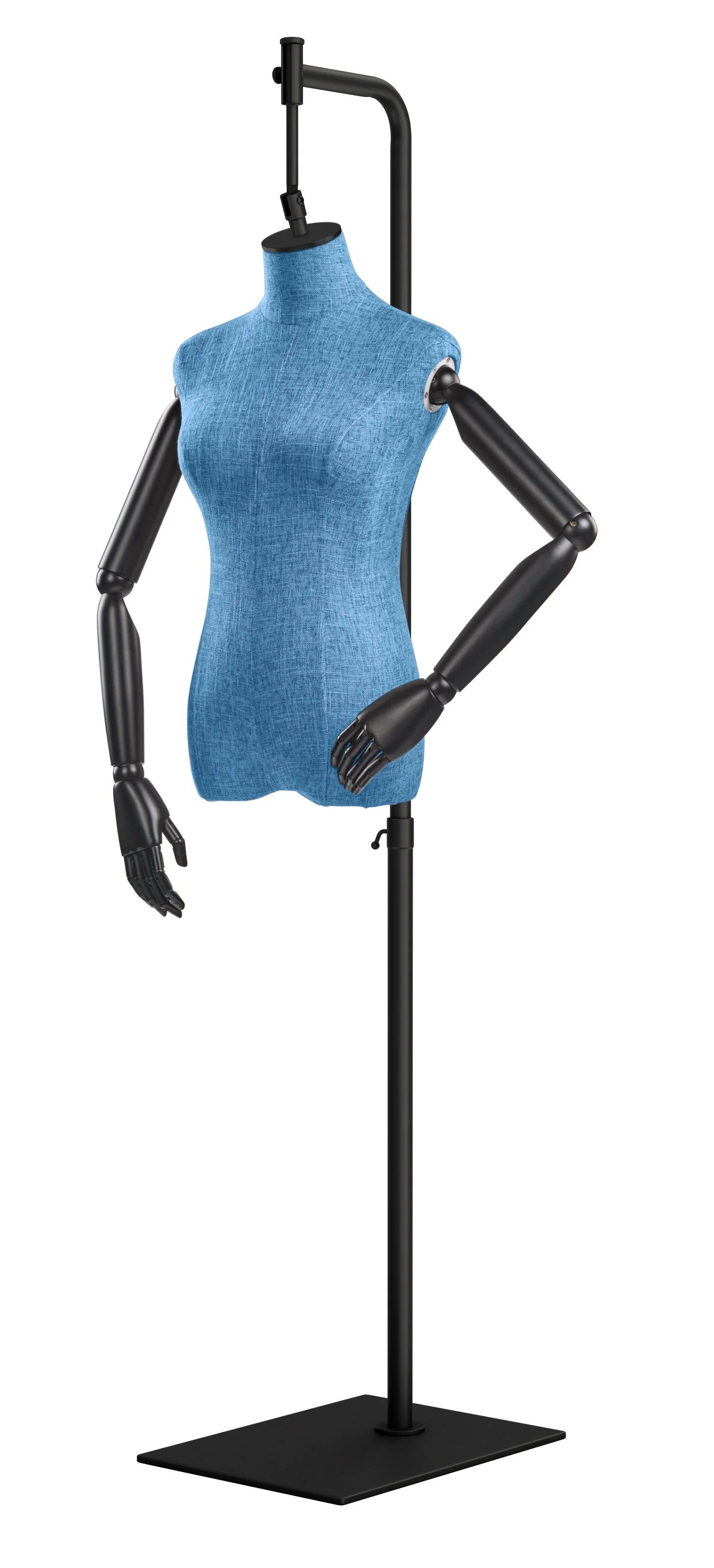 Female Display Dress Form on Metal Hanging Base (Head & Arms Version) - Image 73