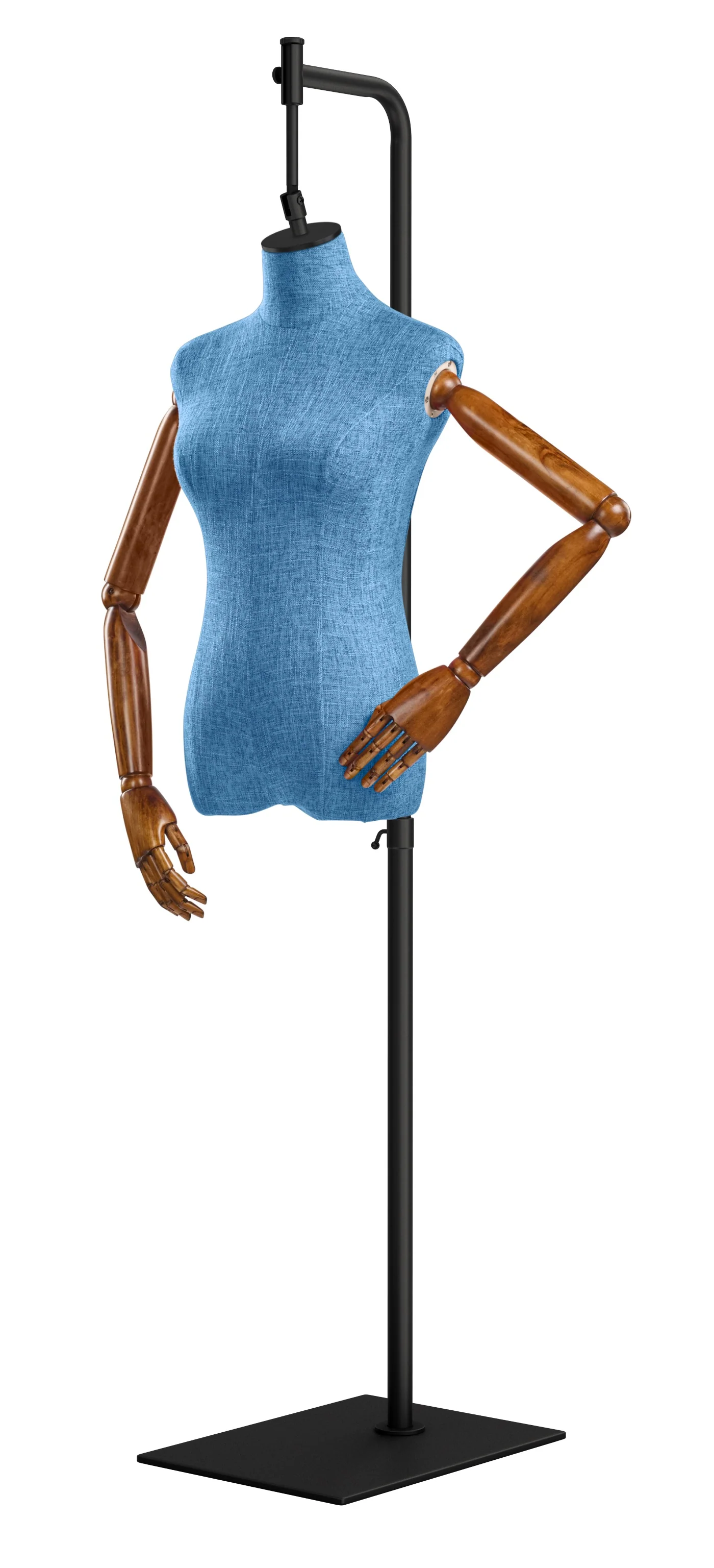Female Display Dress Form on Metal Hanging Base (Head & Arms Version) - Image 76