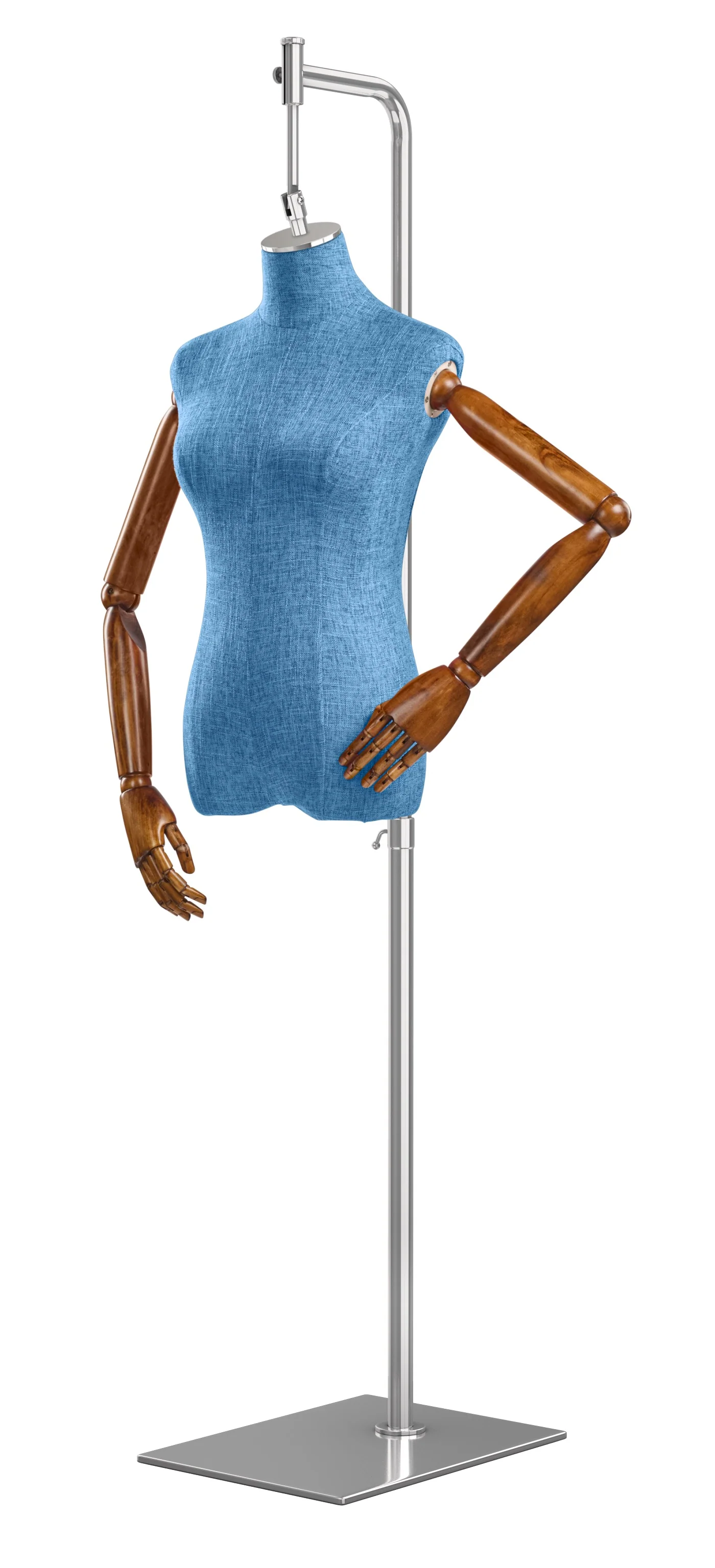 Female Display Dress Form on Metal Hanging Base (Head & Arms Version) - Image 78