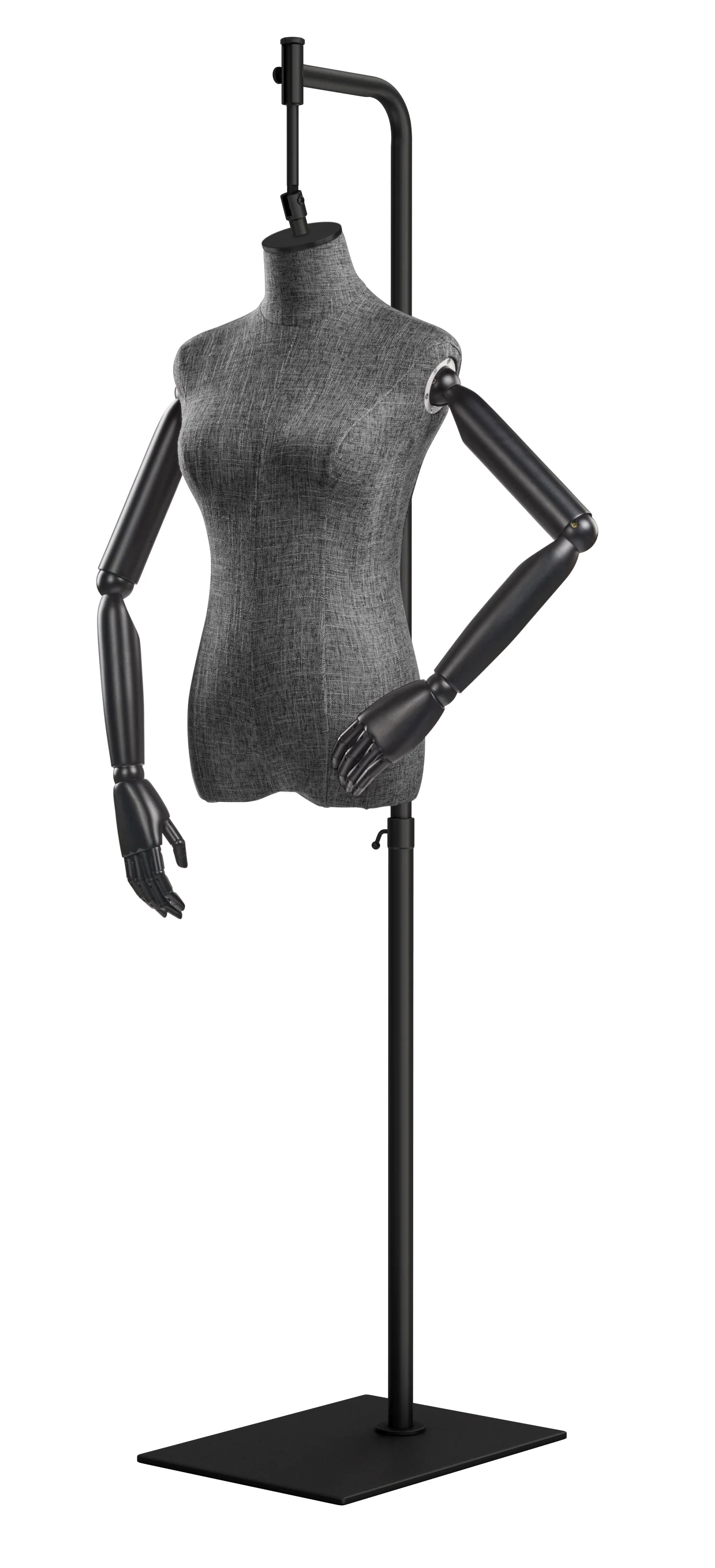 Female Display Dress Form on Metal Hanging Base (Head & Arms Version) - Image 82