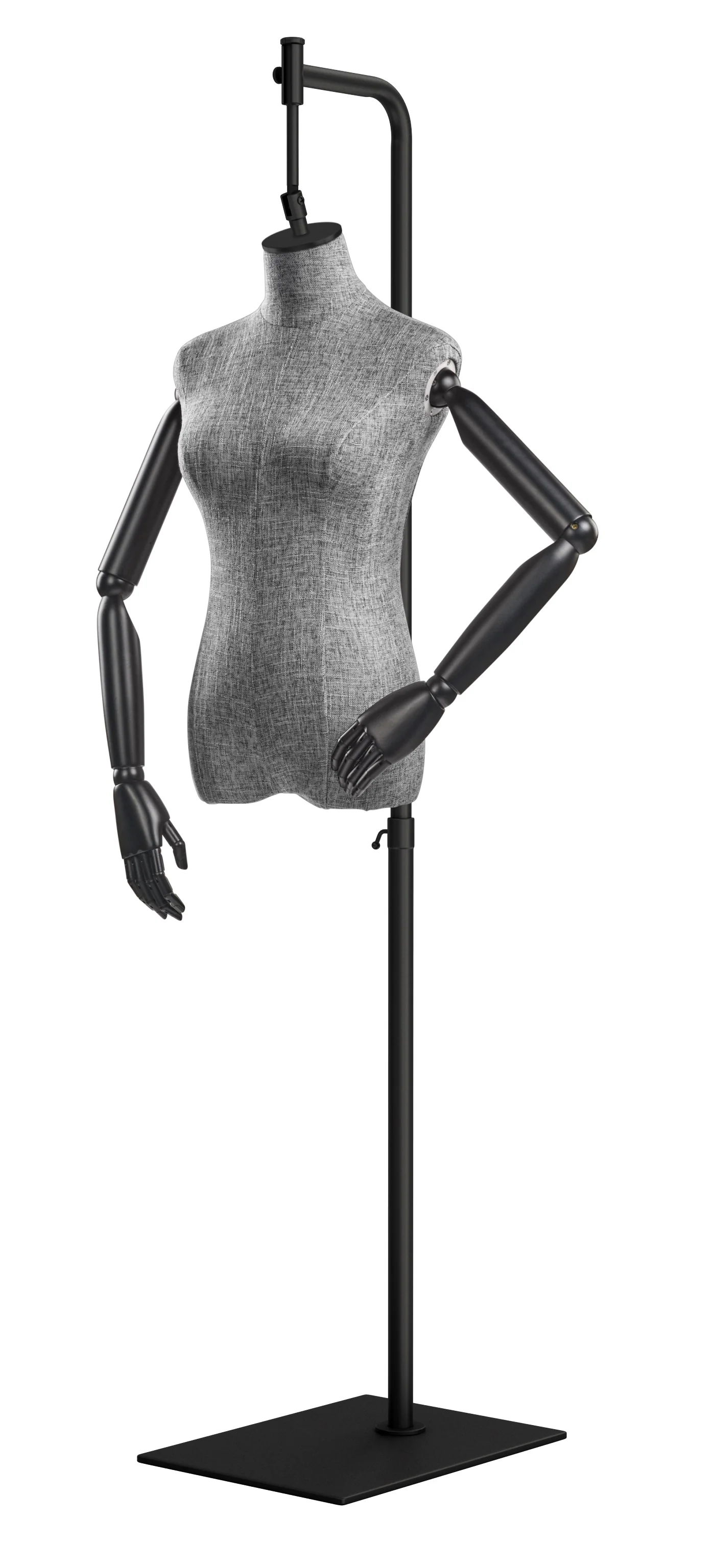 Female Display Dress Form on Metal Hanging Base (Head & Arms Version) - Image 91