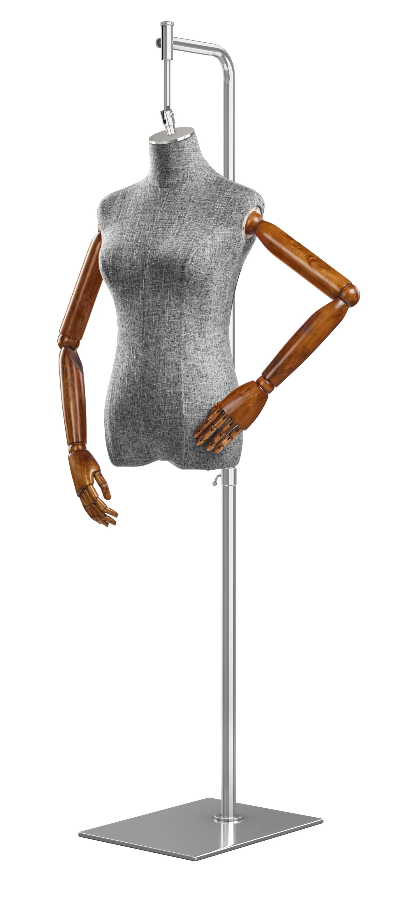 Female Display Dress Form on Metal Hanging Base (Head & Arms Version) - Image 96