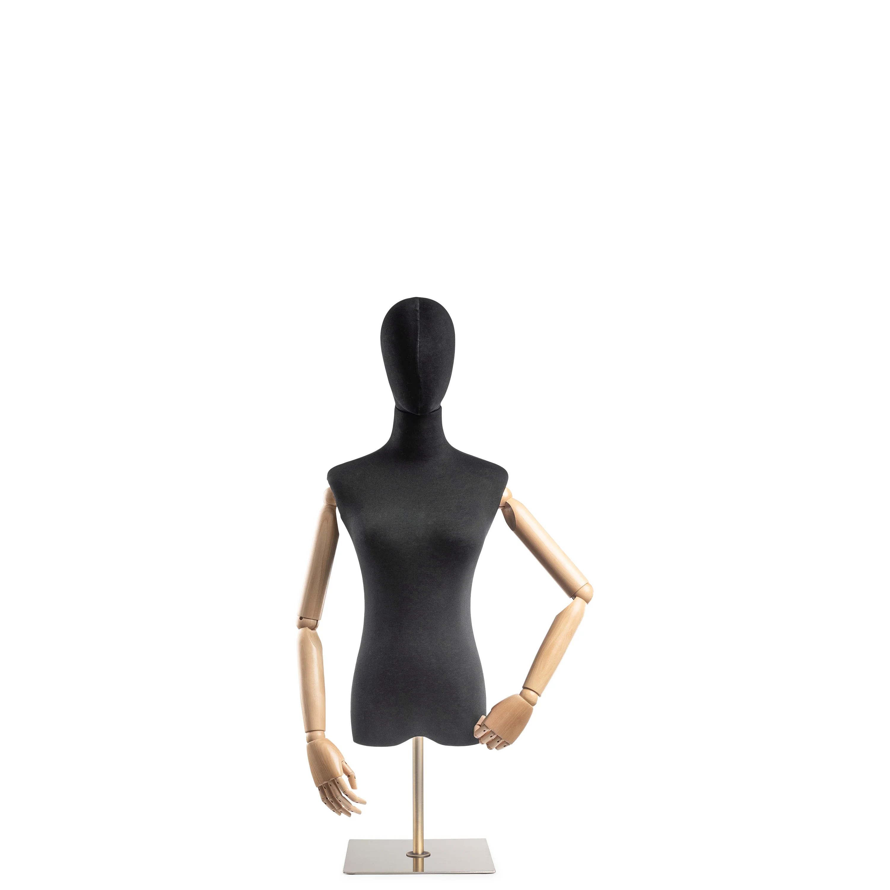 Female Display Dress Form on Metal Tabletop Base (Head & Arms Version) - Image 101