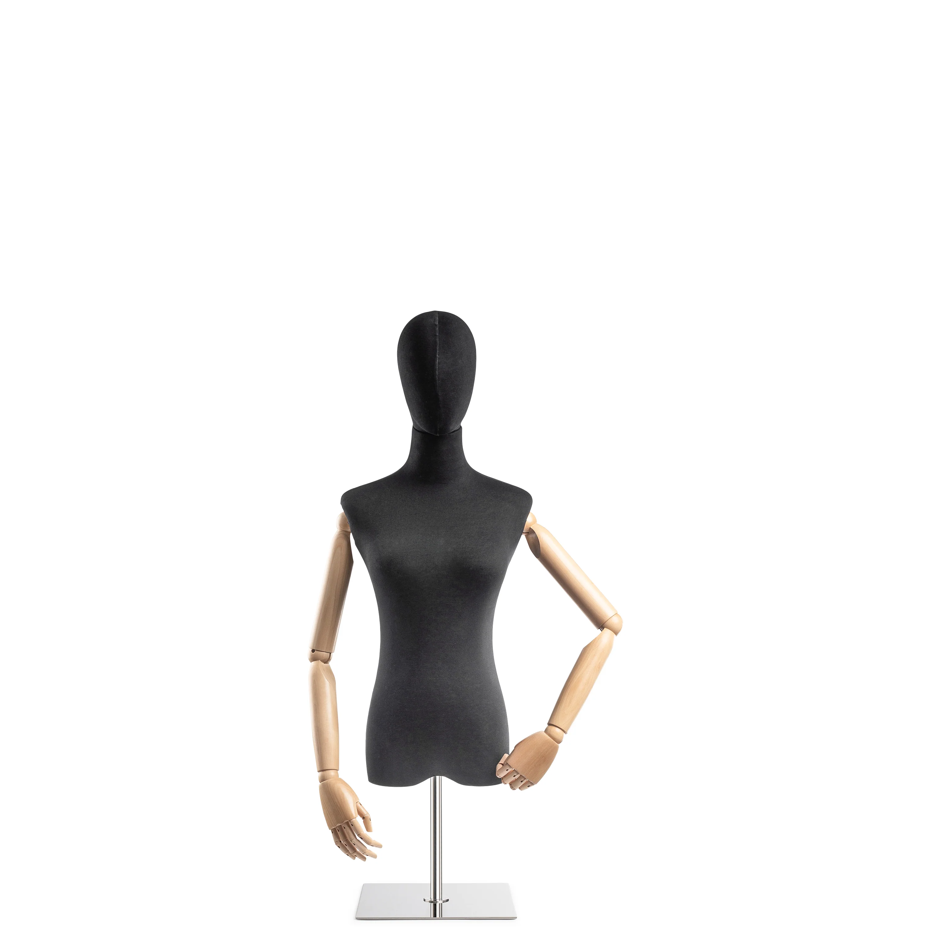 Female Display Dress Form on Metal Tabletop Base (Head & Arms Version) - Image 102
