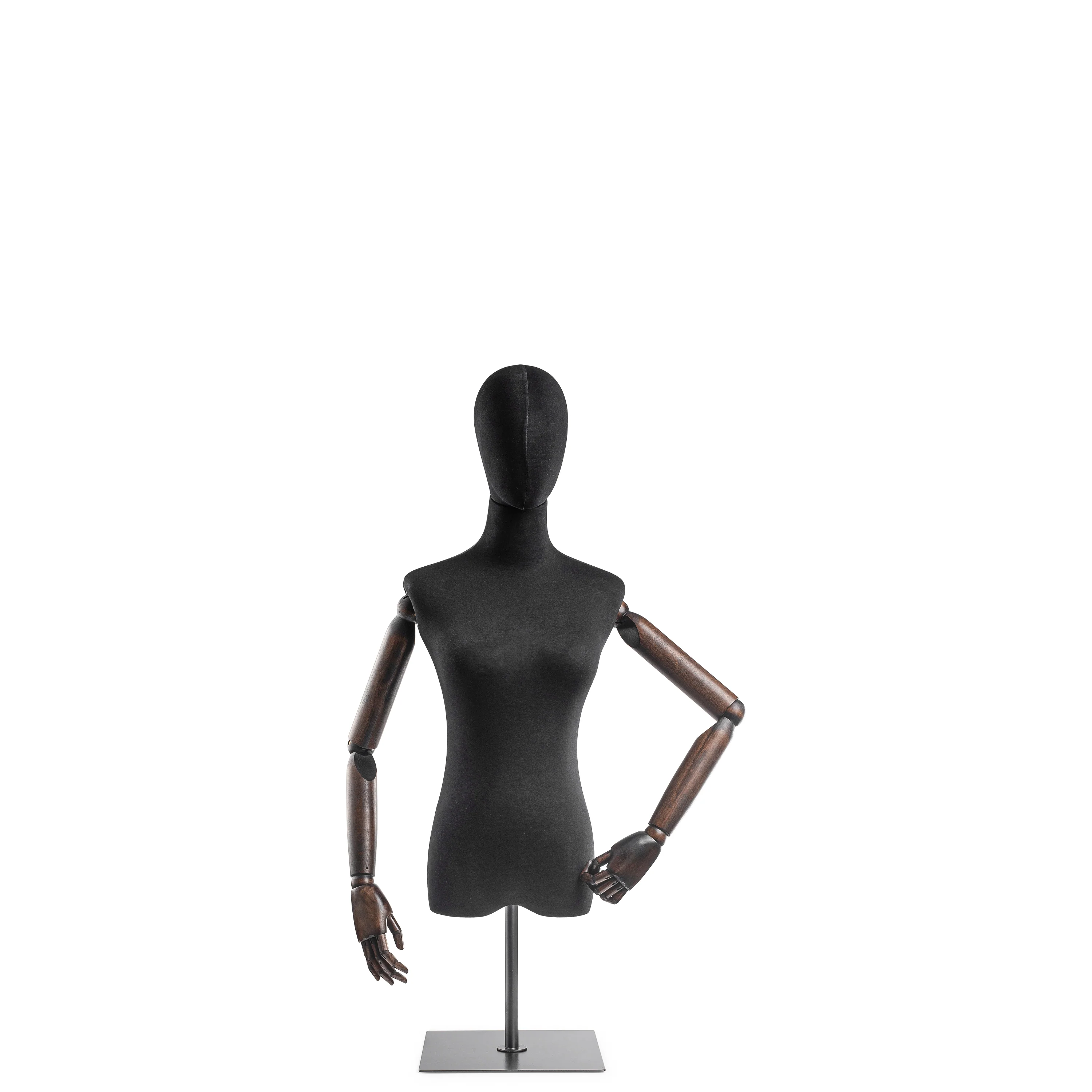 Female Display Dress Form on Metal Tabletop Base (Head & Arms Version) - Image 103