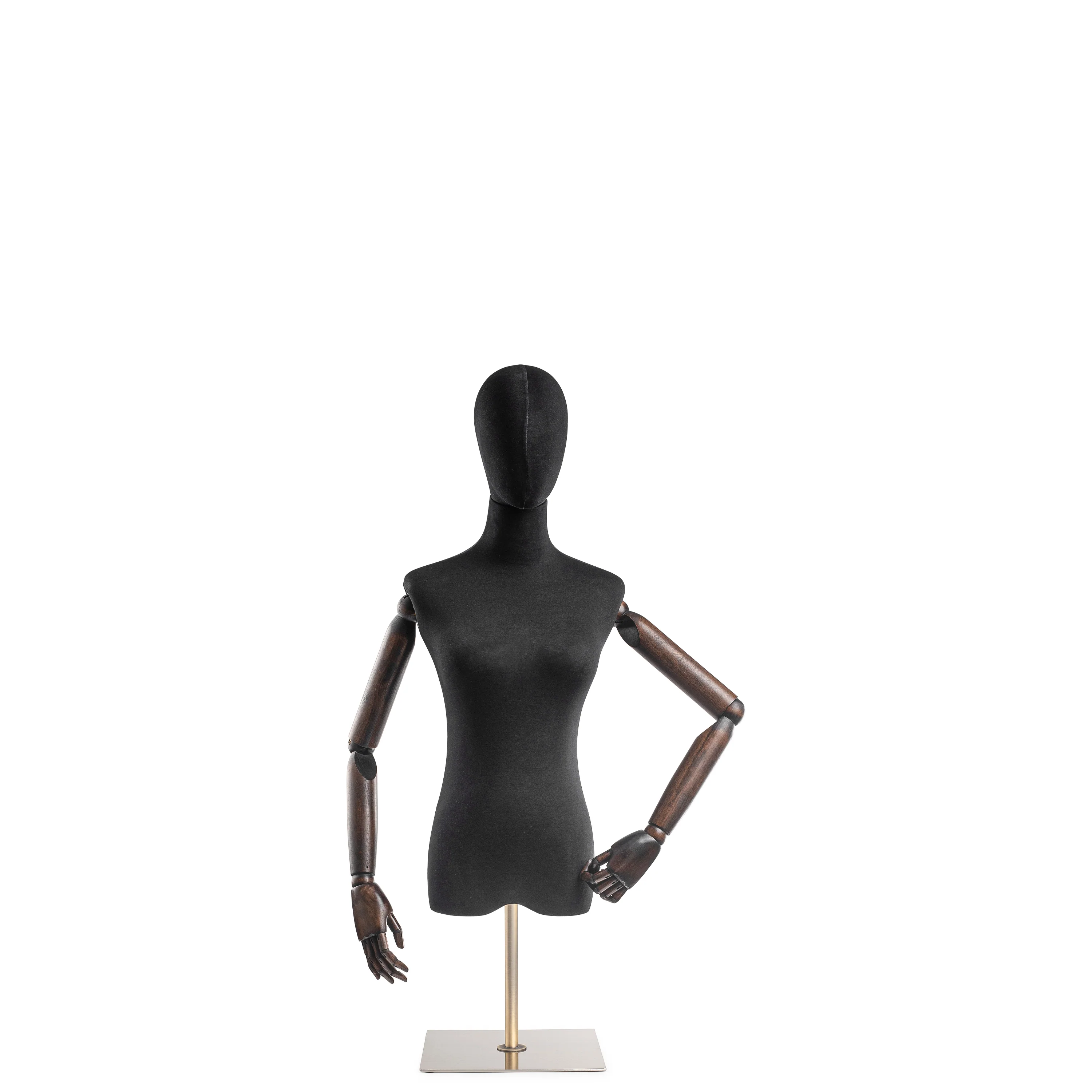 Female Display Dress Form on Metal Tabletop Base (Head & Arms Version) - Image 104