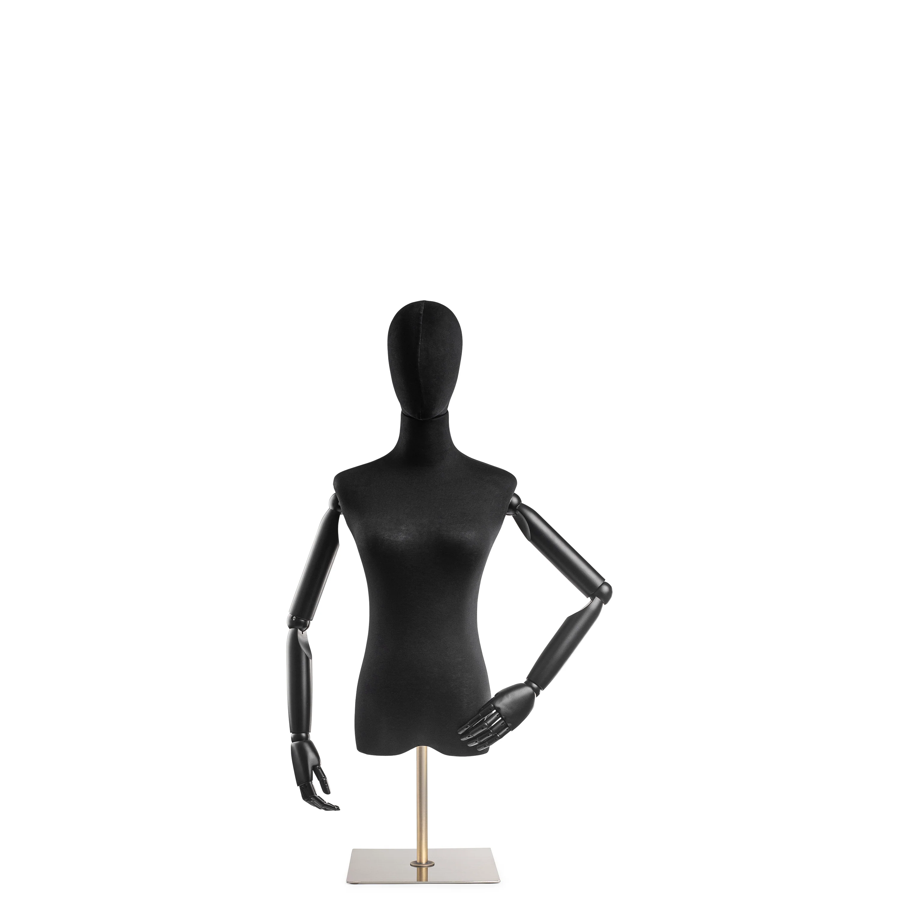 Female Display Dress Form on Metal Tabletop Base (Head & Arms Version) - Image 107