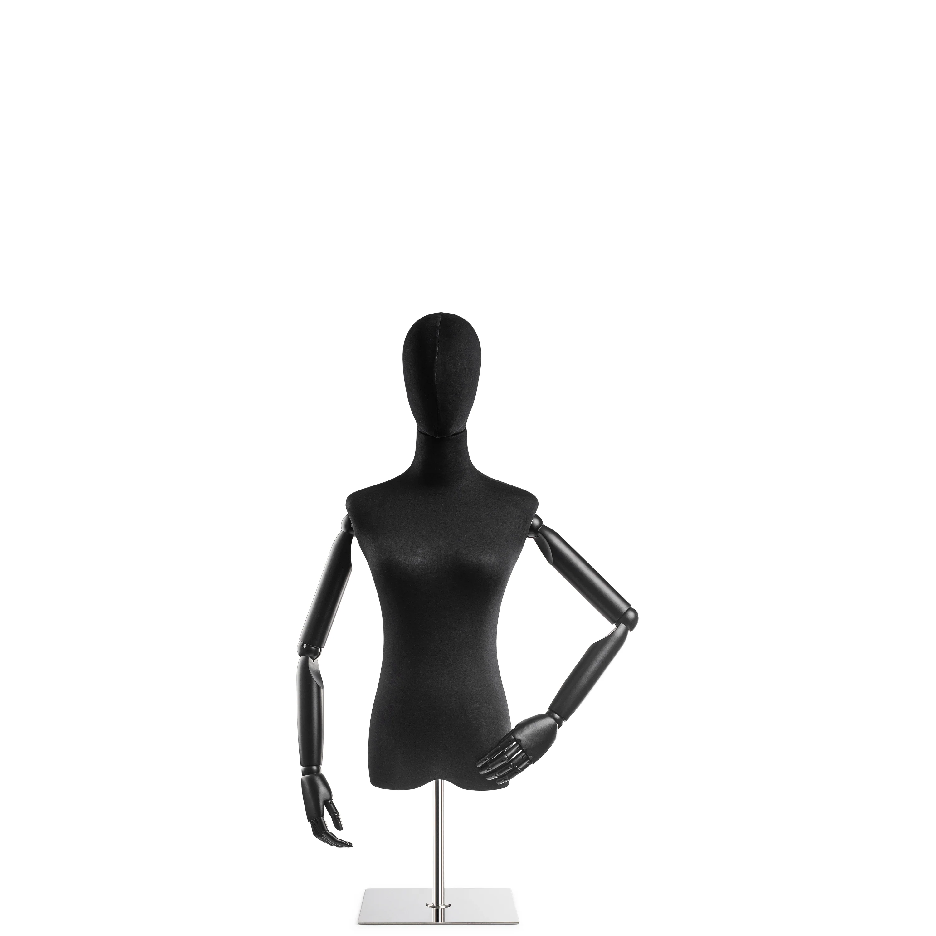 Female Display Dress Form on Metal Tabletop Base (Head & Arms Version) - Image 108