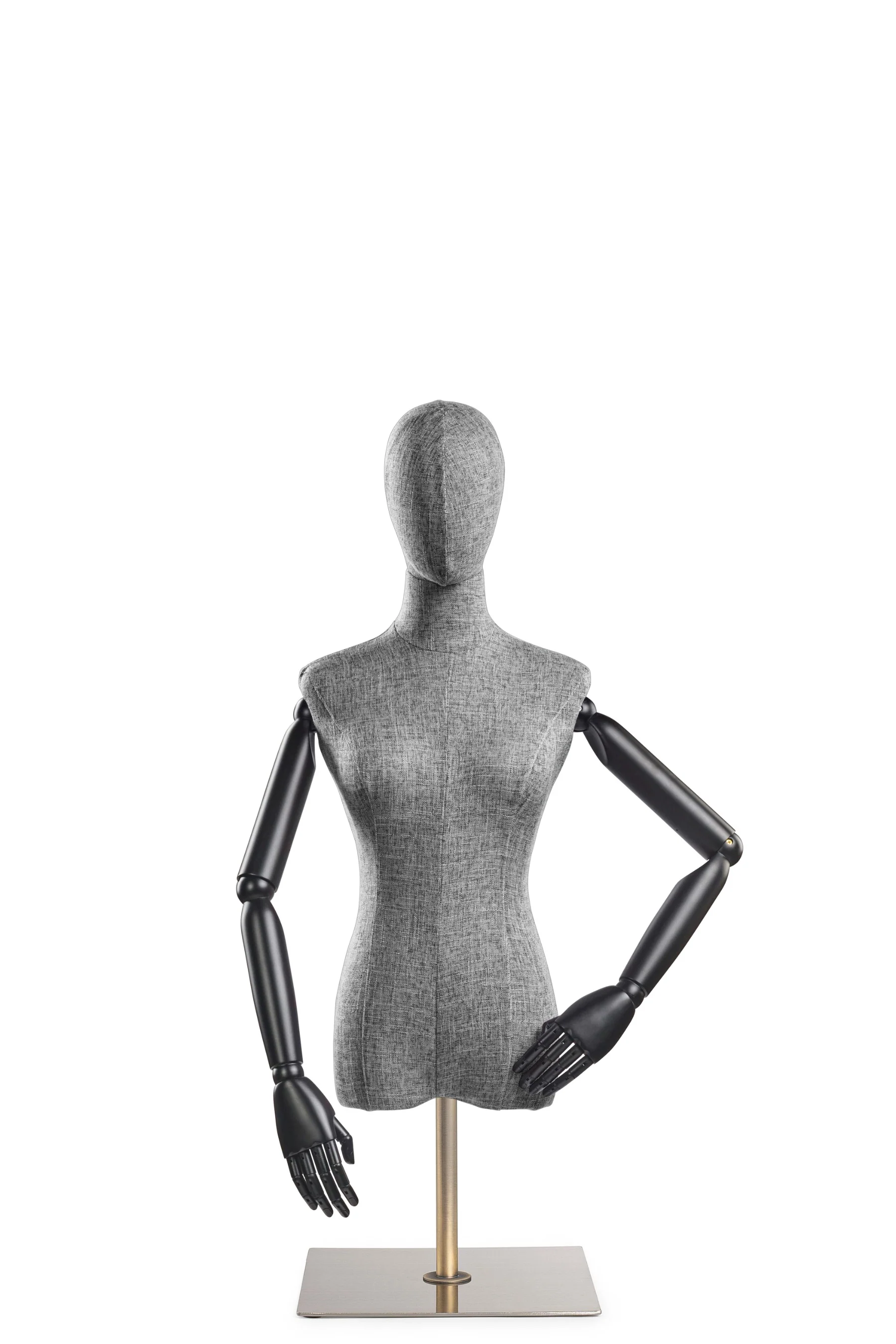 Female Display Dress Form on Metal Tabletop Base (Head & Arms Version) - Image 66