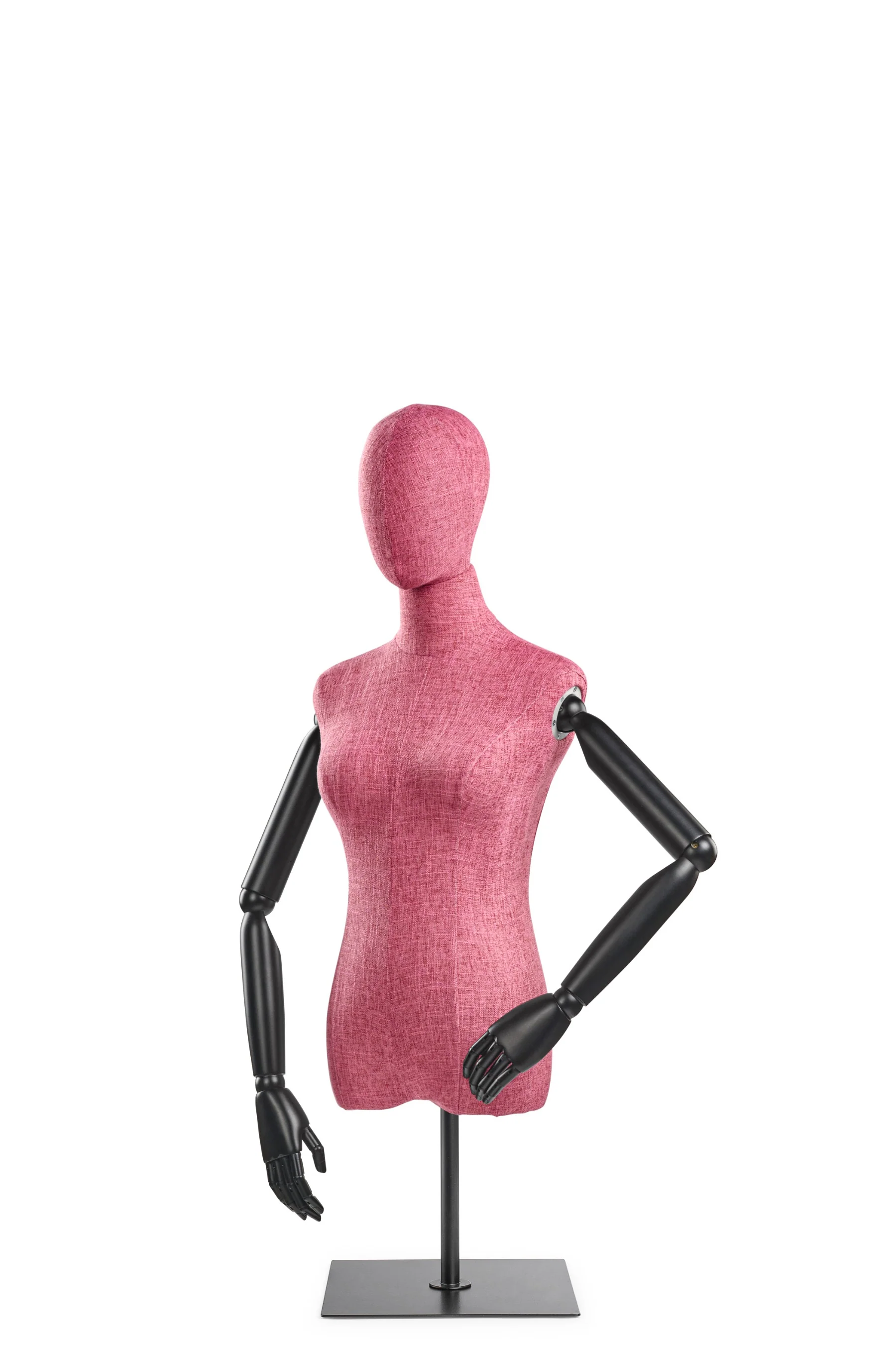 Female Display Dress Form on Metal Tabletop Base (Head & Arms Version) - Image 83