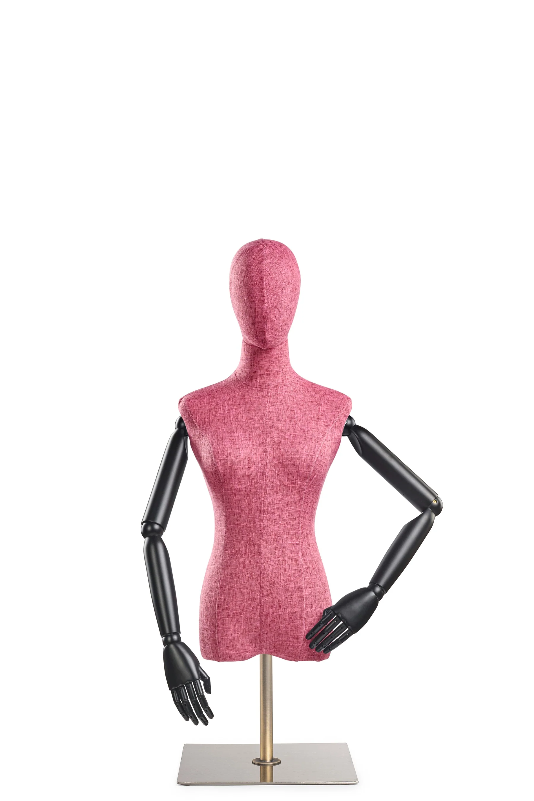 Female Display Dress Form on Metal Tabletop Base (Head & Arms Version) - Image 84