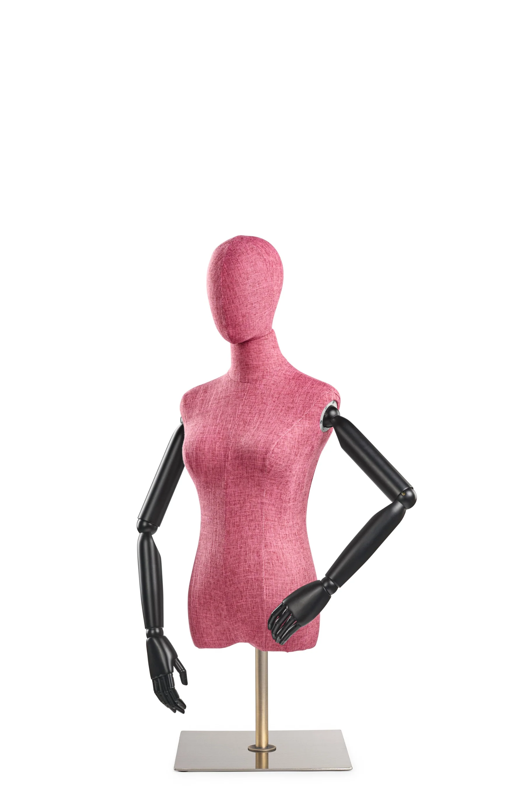 Female Display Dress Form on Metal Tabletop Base (Head & Arms Version) - Image 85