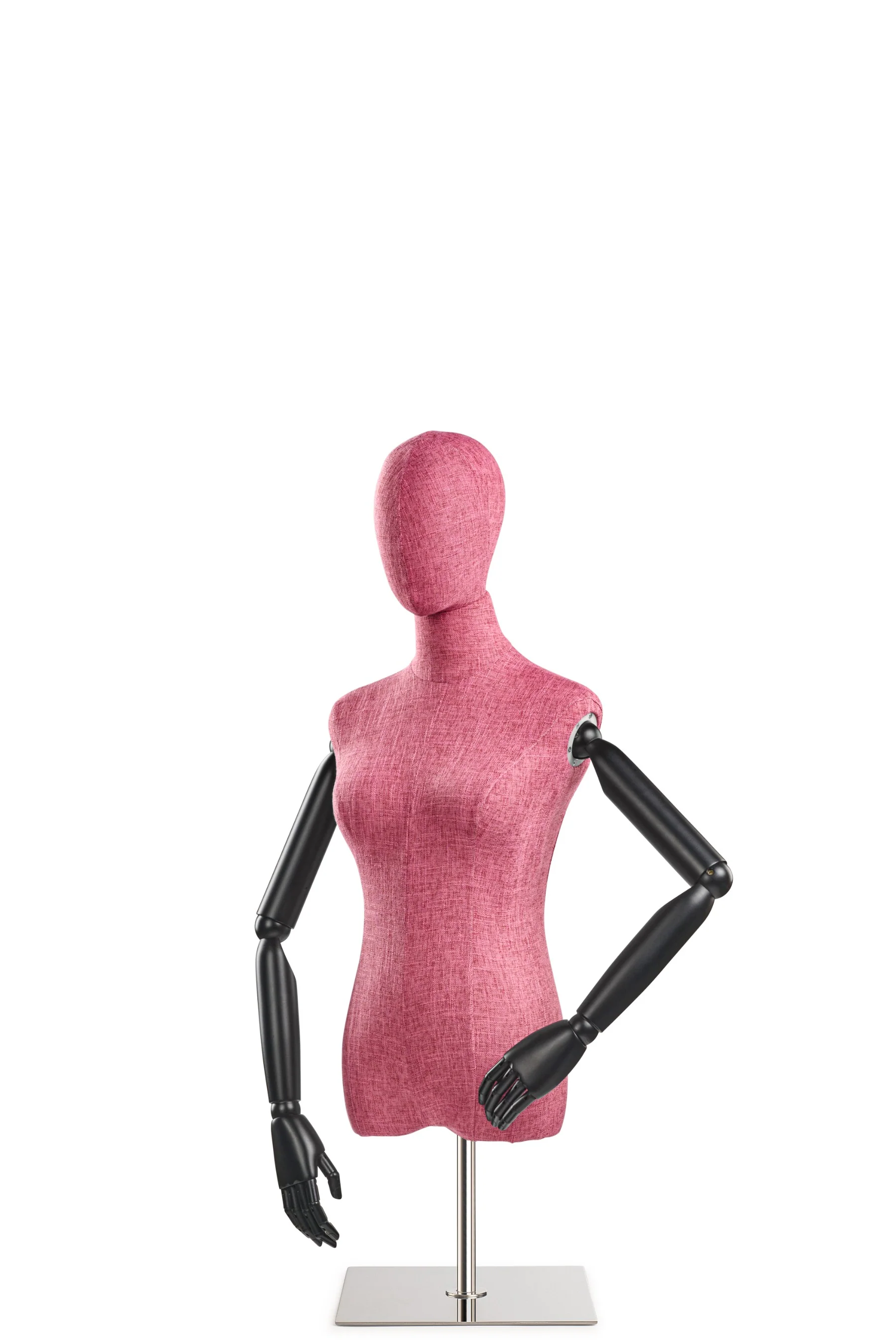 Female Display Dress Form on Metal Tabletop Base (Head & Arms Version) - Image 87