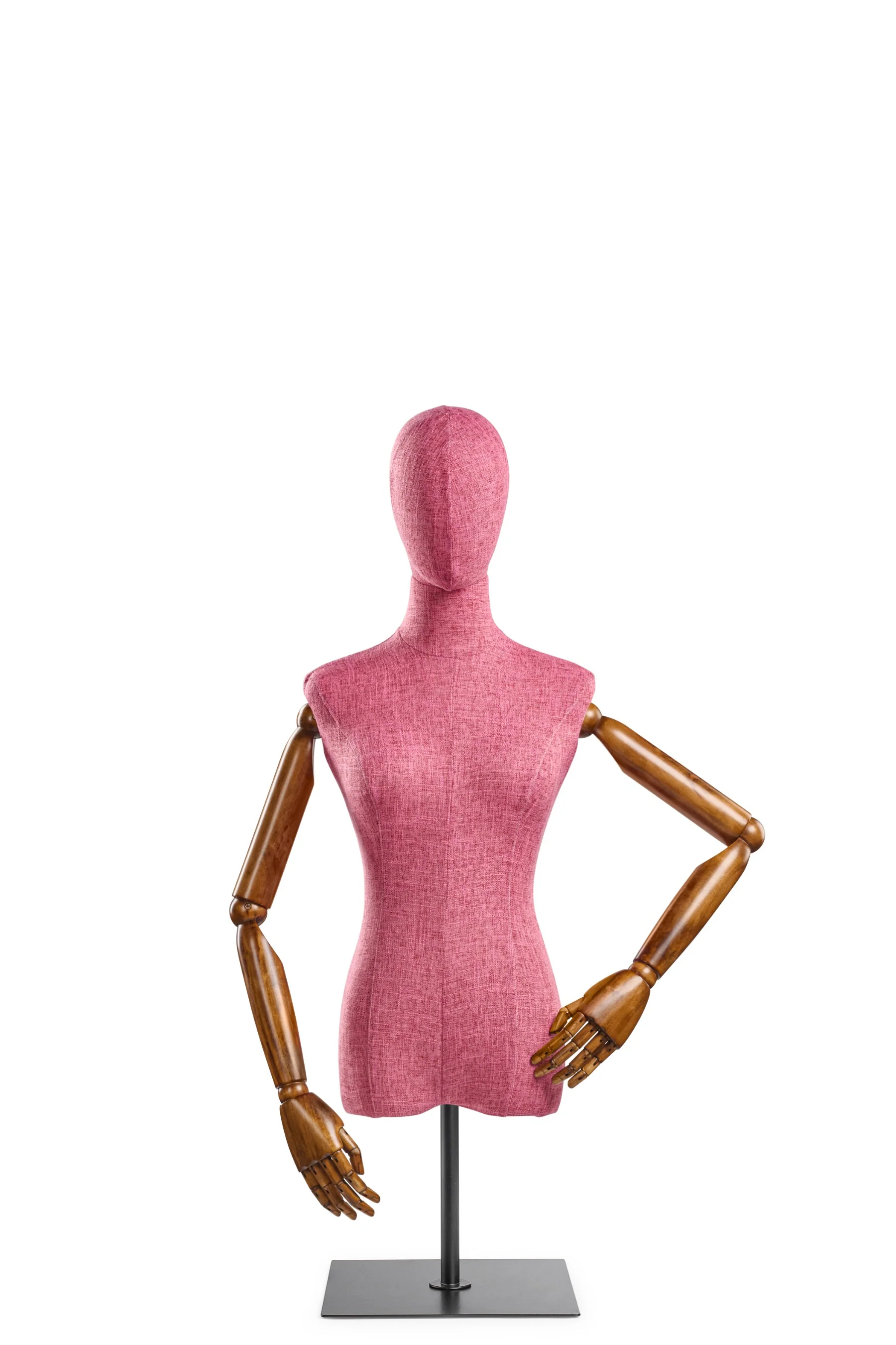 Female Display Dress Form on Metal Tabletop Base (Head & Arms Version) - Image 88