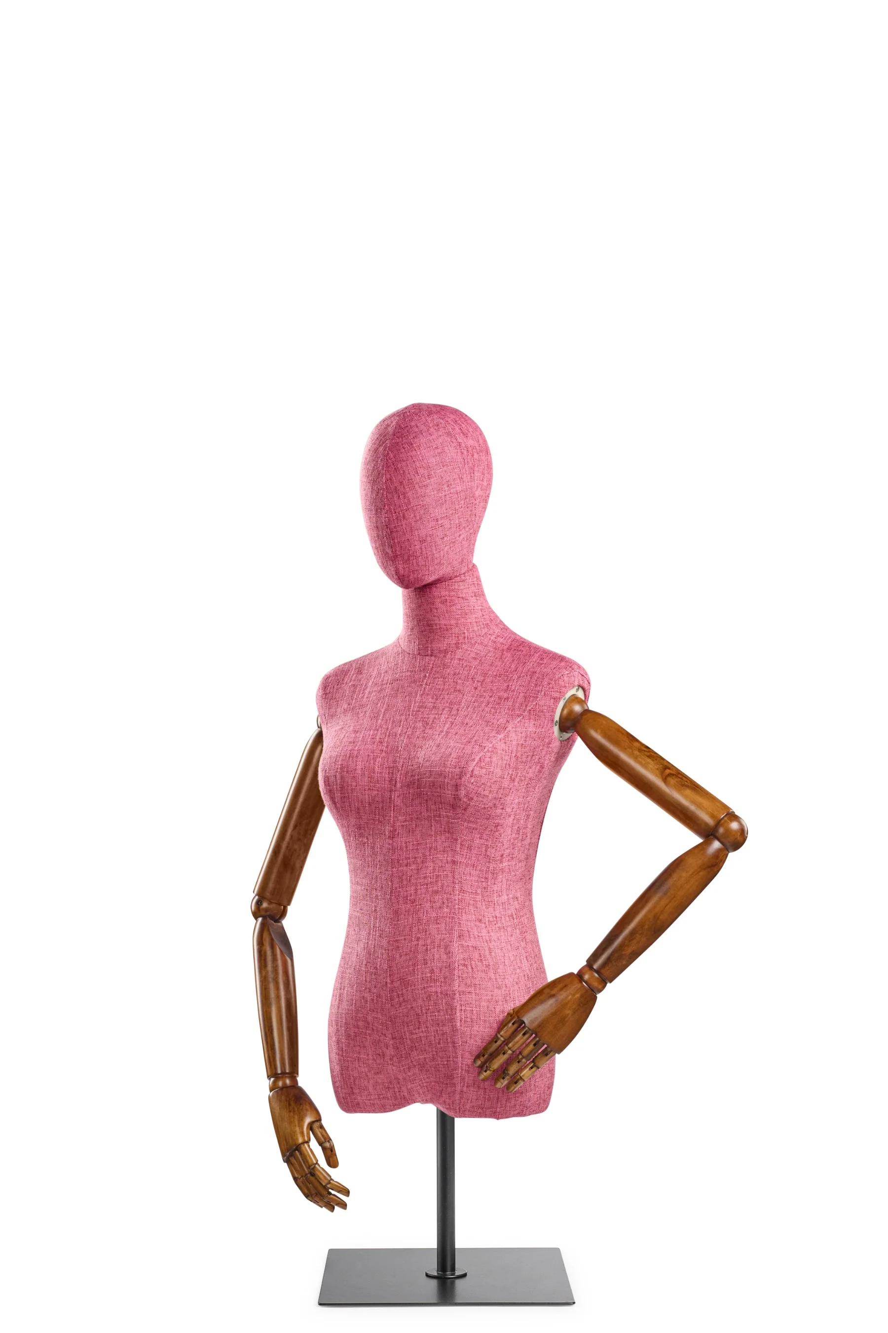 Female Display Dress Form on Metal Tabletop Base (Head & Arms Version) - Image 89