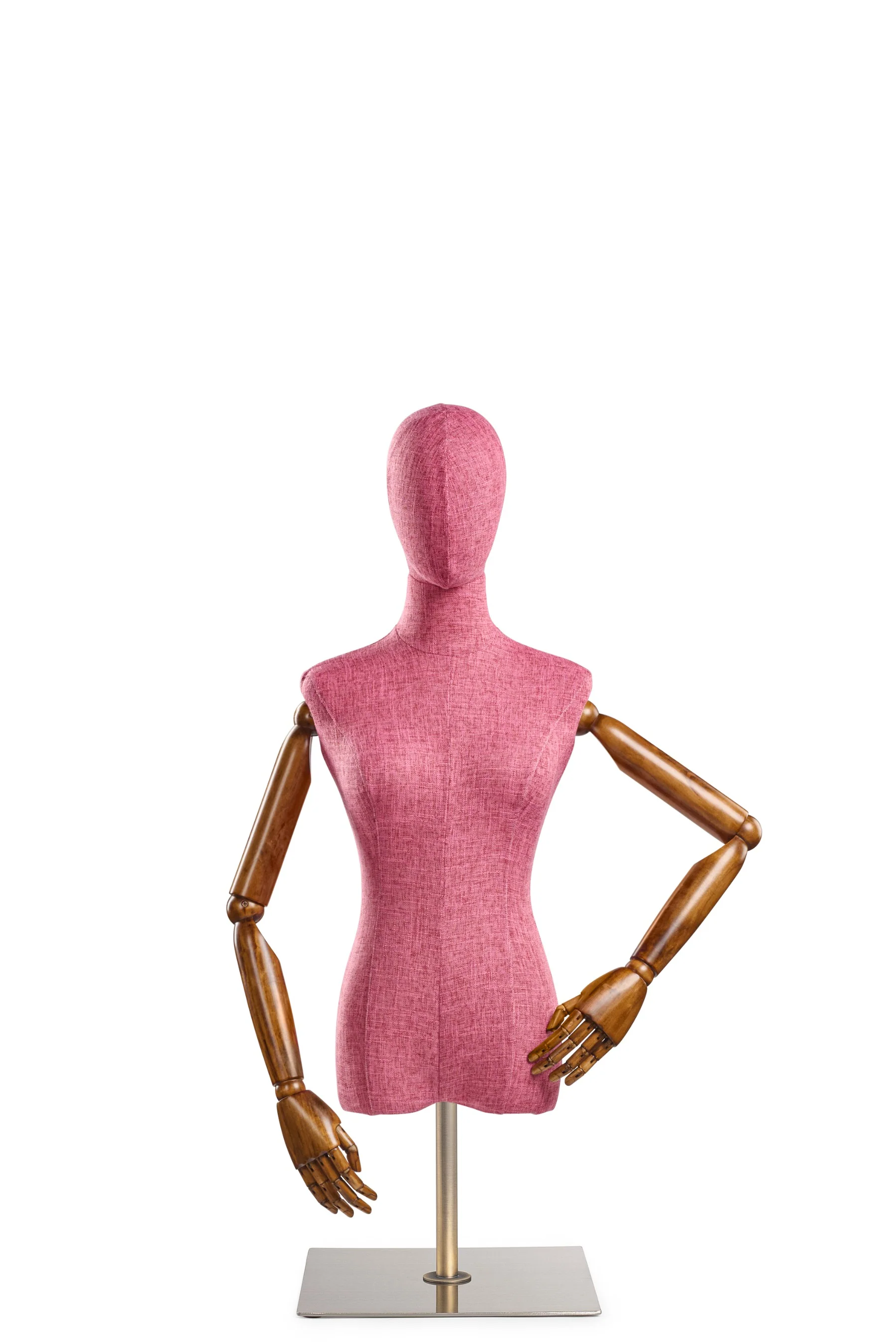 Female Display Dress Form on Metal Tabletop Base (Head & Arms Version) - Image 90