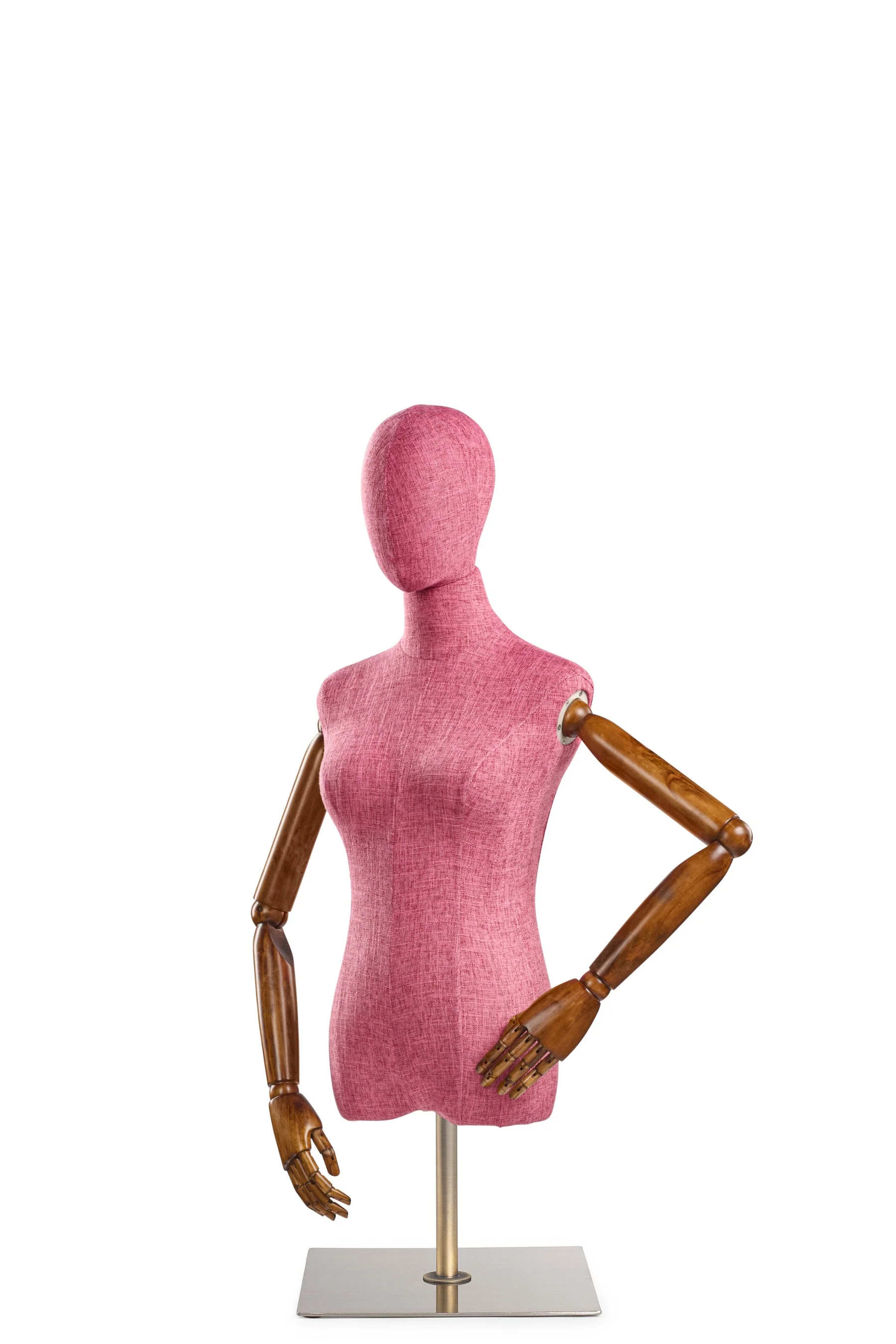 Female Display Dress Form on Metal Tabletop Base (Head & Arms Version) - Image 91