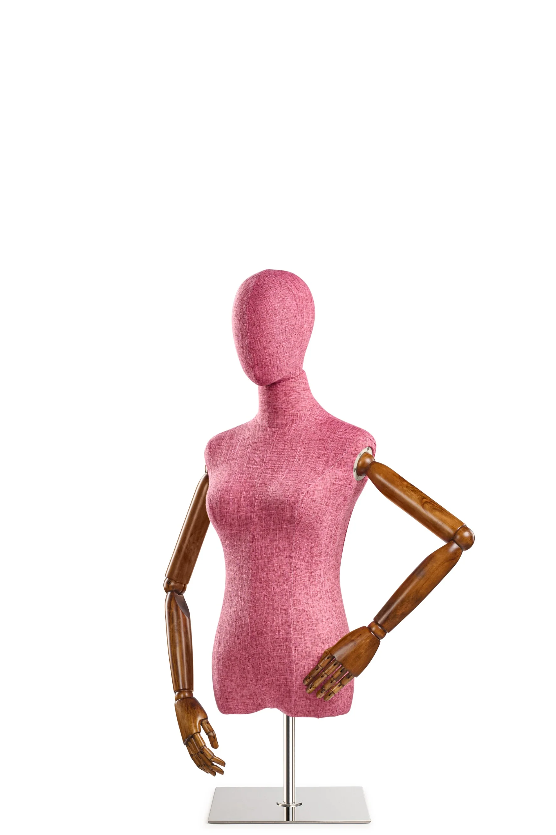 Female Display Dress Form on Metal Tabletop Base (Head & Arms Version) - Image 93