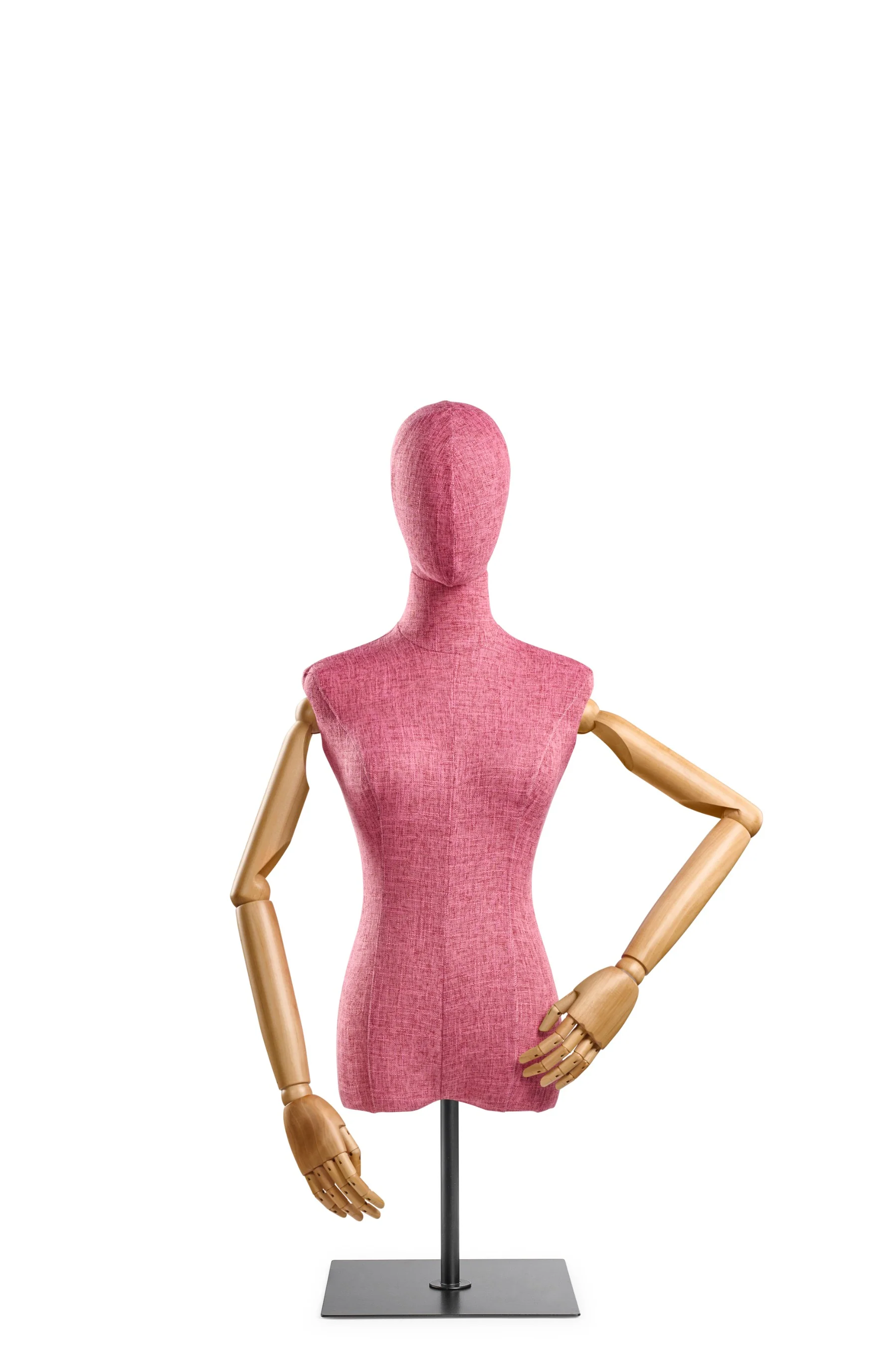 Female Display Dress Form on Metal Tabletop Base (Head & Arms Version) - Image 94