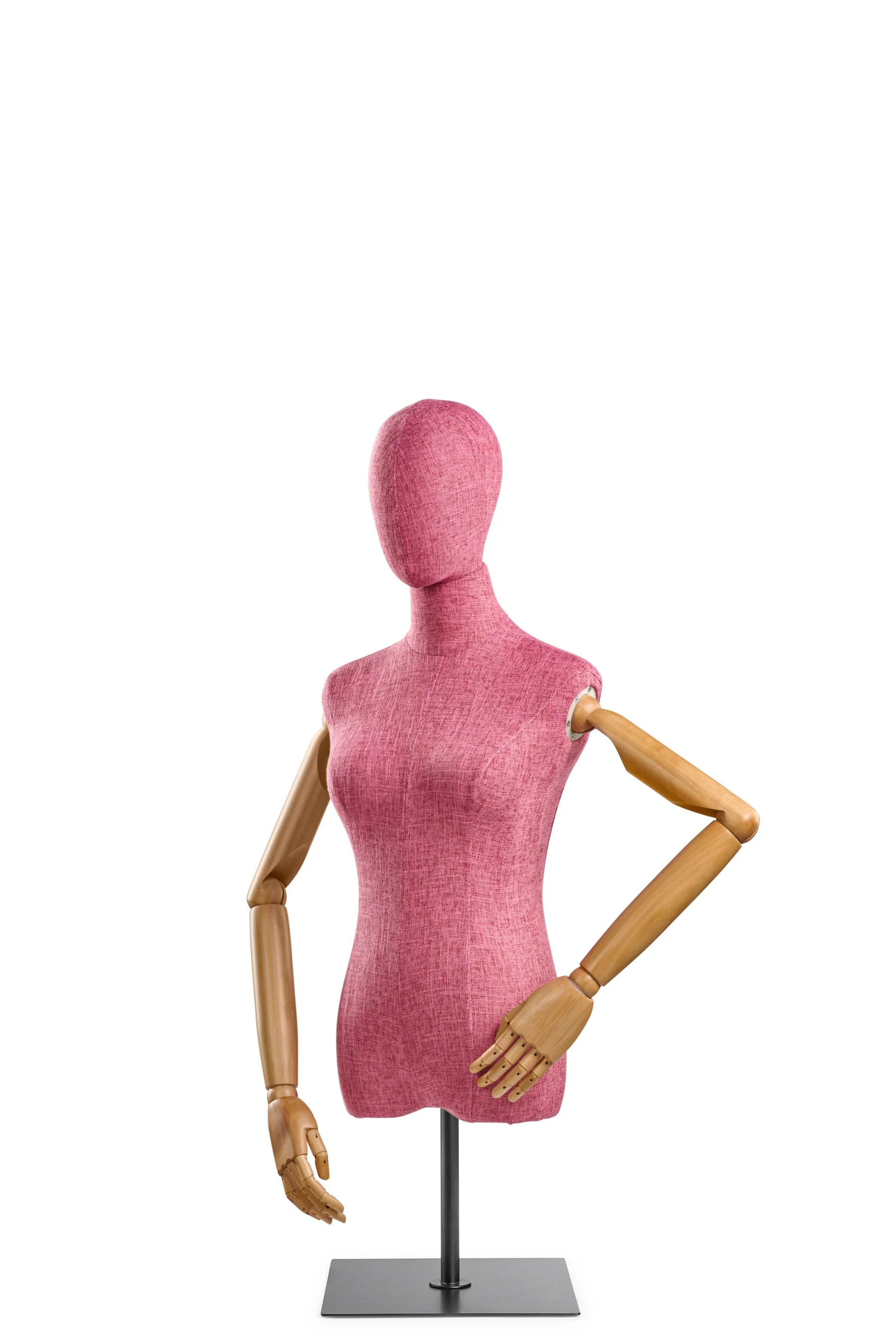Female Display Dress Form on Metal Tabletop Base (Head & Arms Version) - Image 95