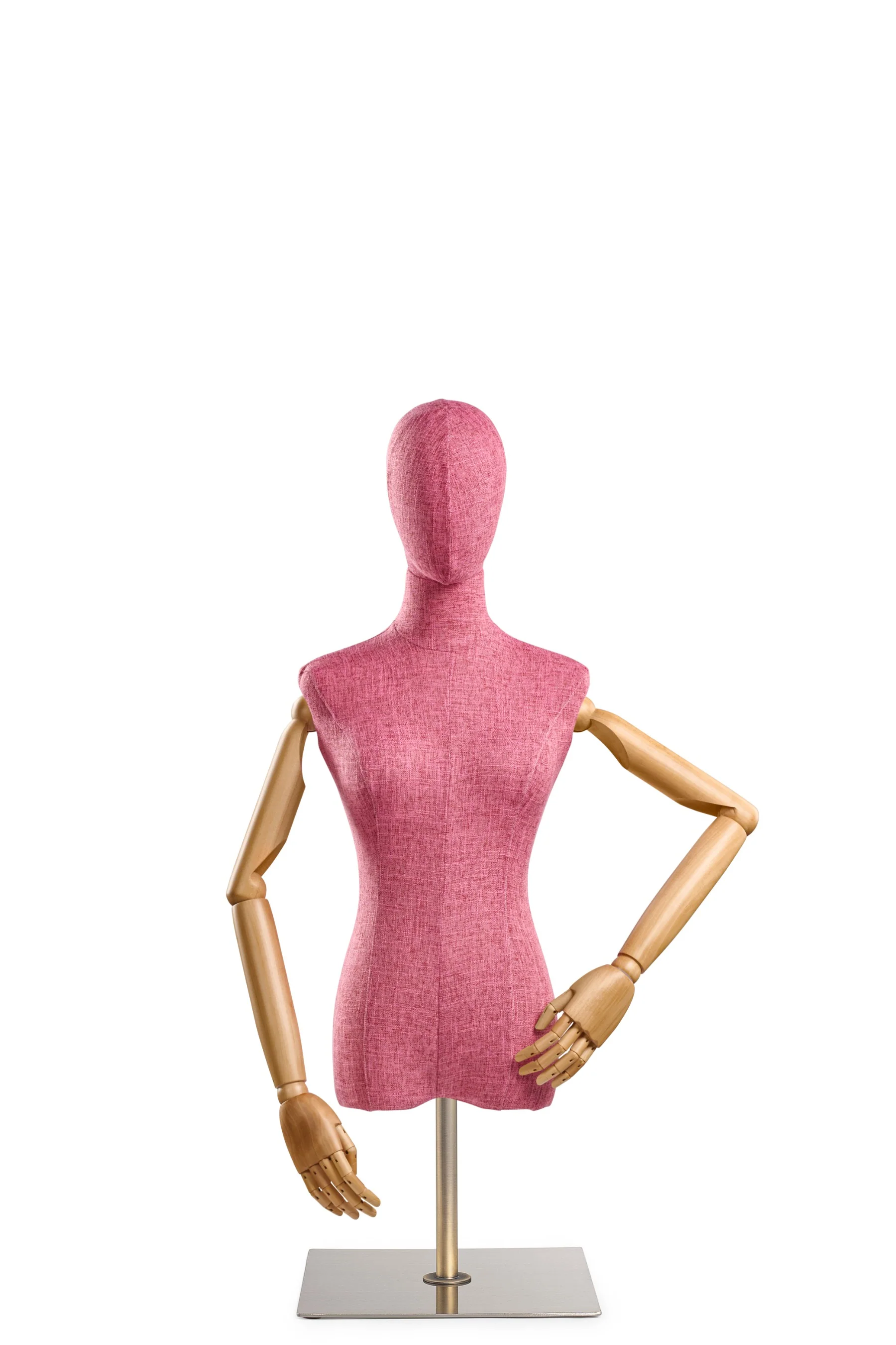 Female Display Dress Form on Metal Tabletop Base (Head & Arms Version) - Image 96