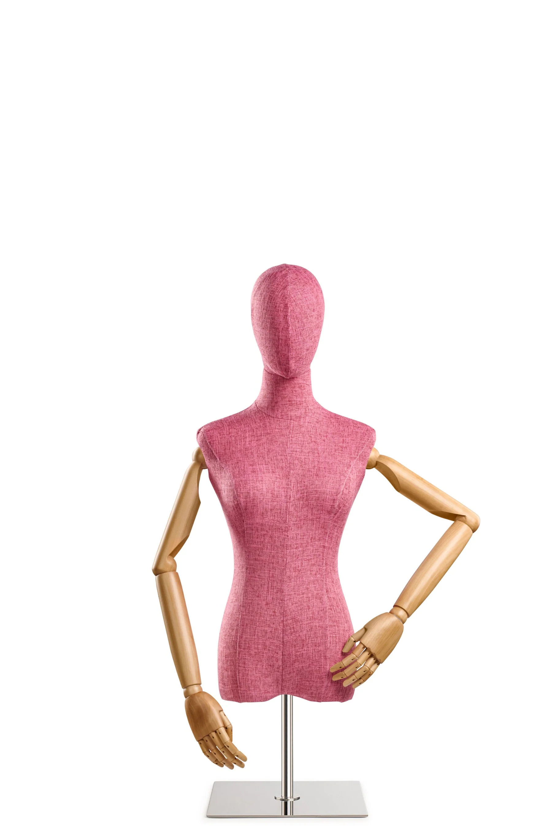 Female Display Dress Form on Metal Tabletop Base (Head & Arms Version) - Image 98