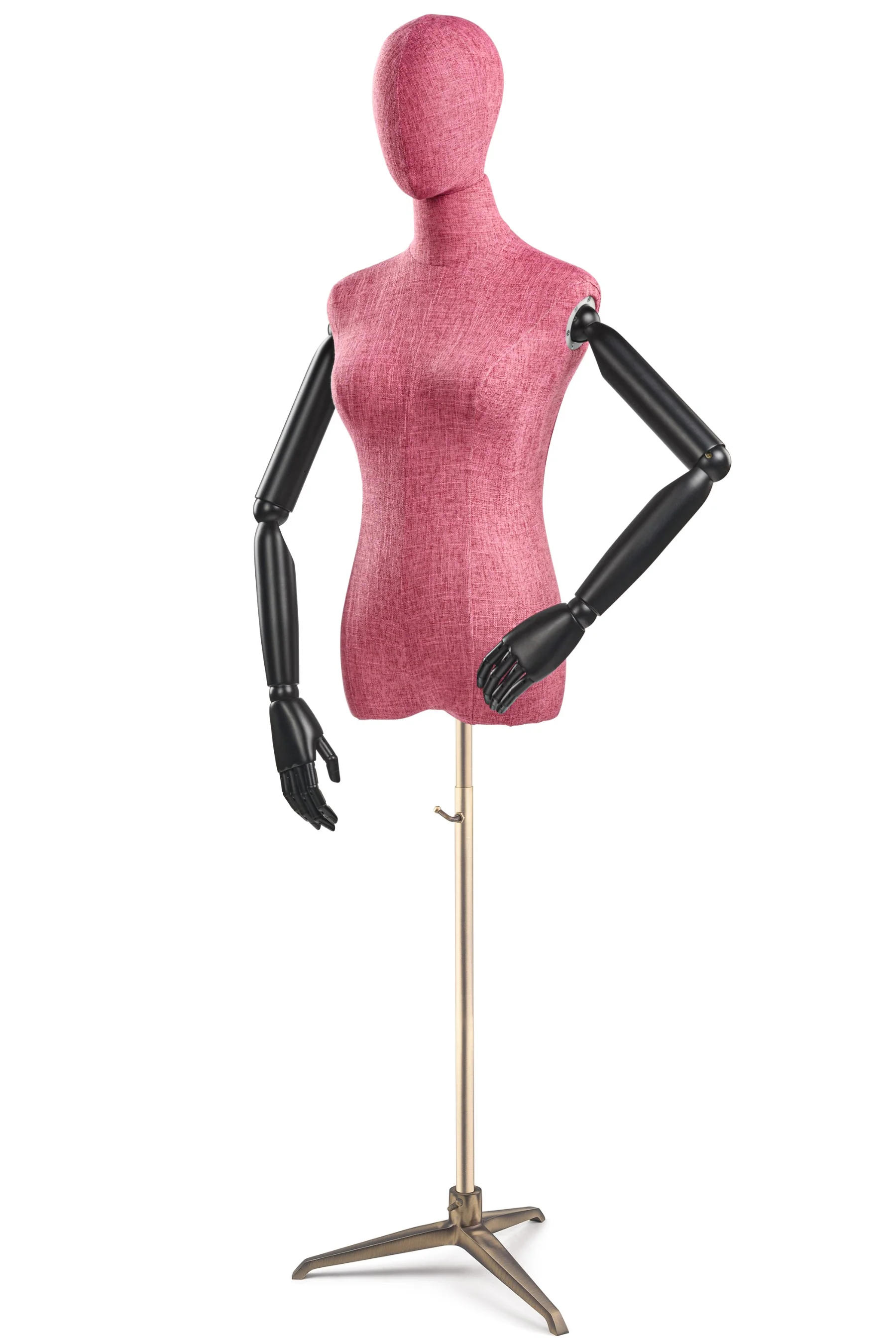 Female Display Dress Form on Metal Tripod Base (Head & Arms Version) - Image 74